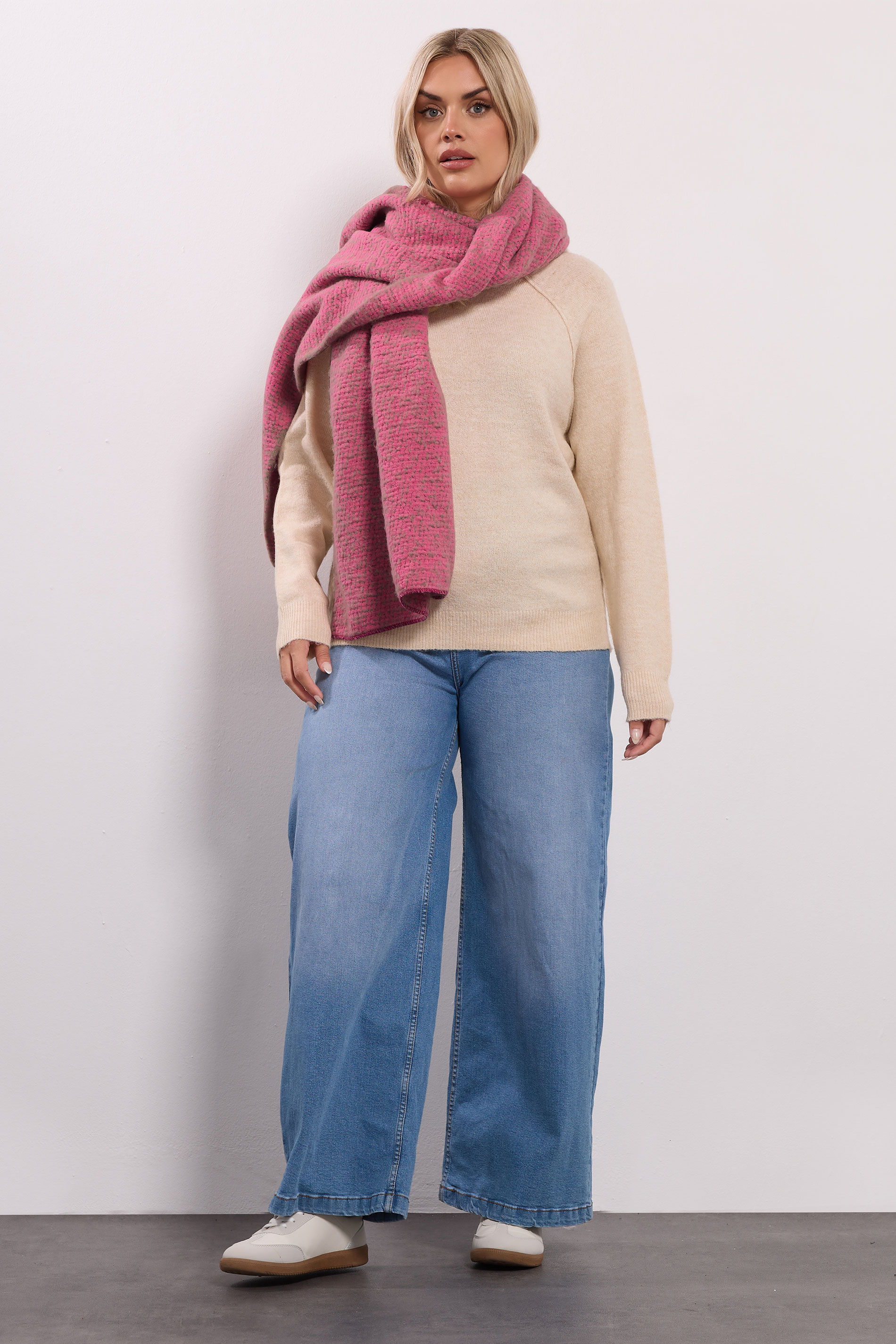 Pink Soft Touch Scarf | Yours Clothing 2