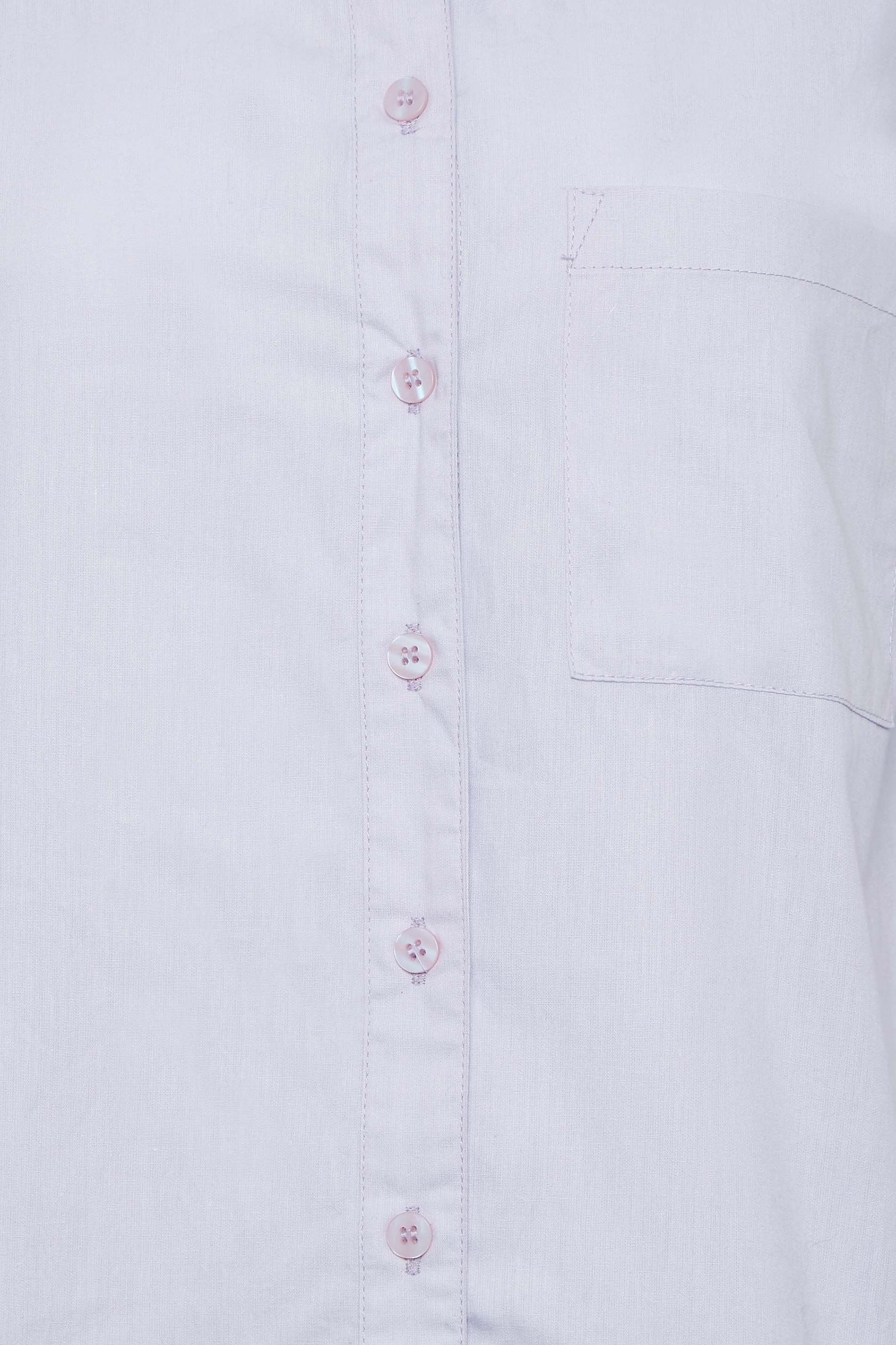 Petite Lilac Purple Oversized Cotton Shirt | PixieGirl 5