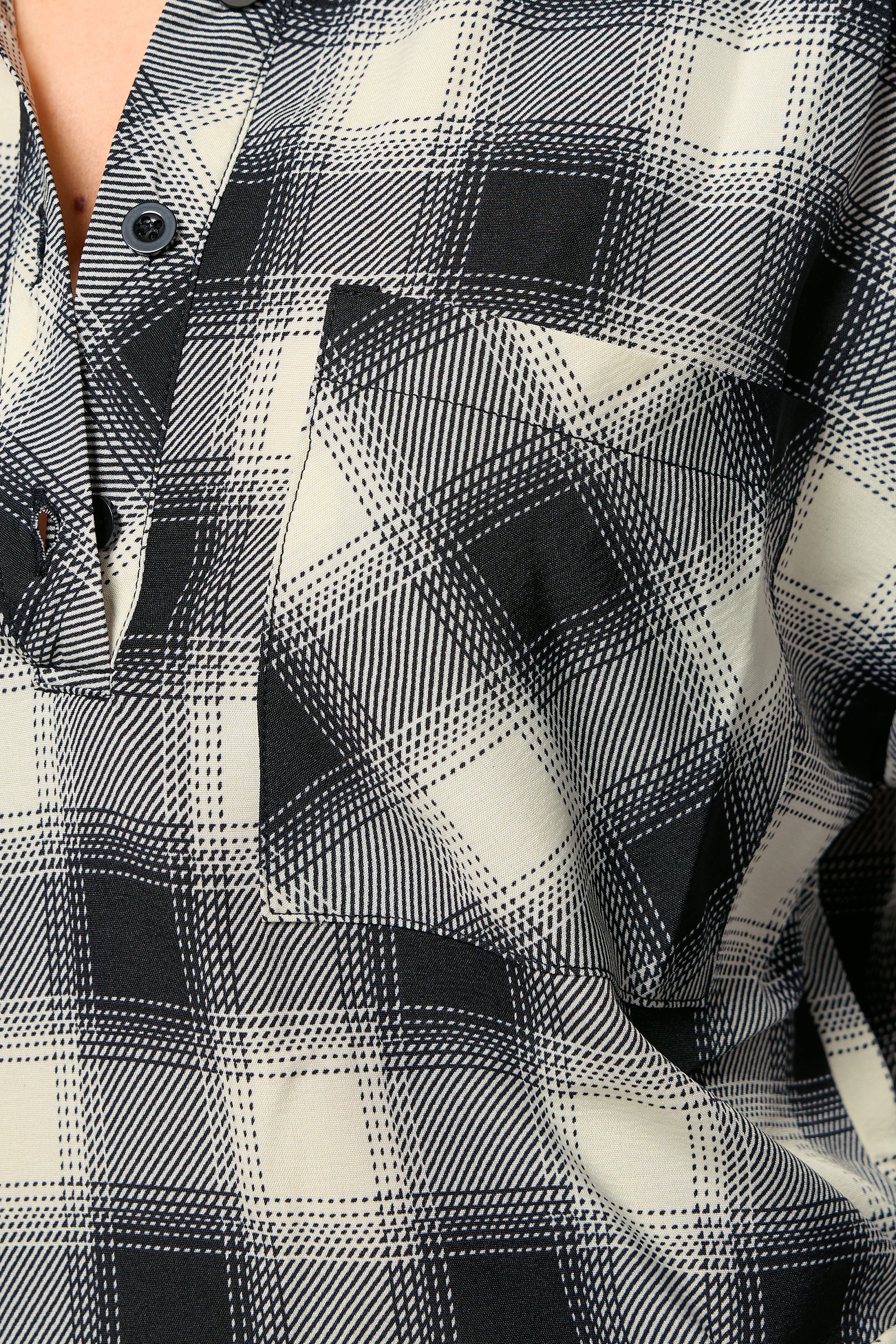 PixieGirl Petite Women's Black Check Print Shirt Dress | PixieGirl 4