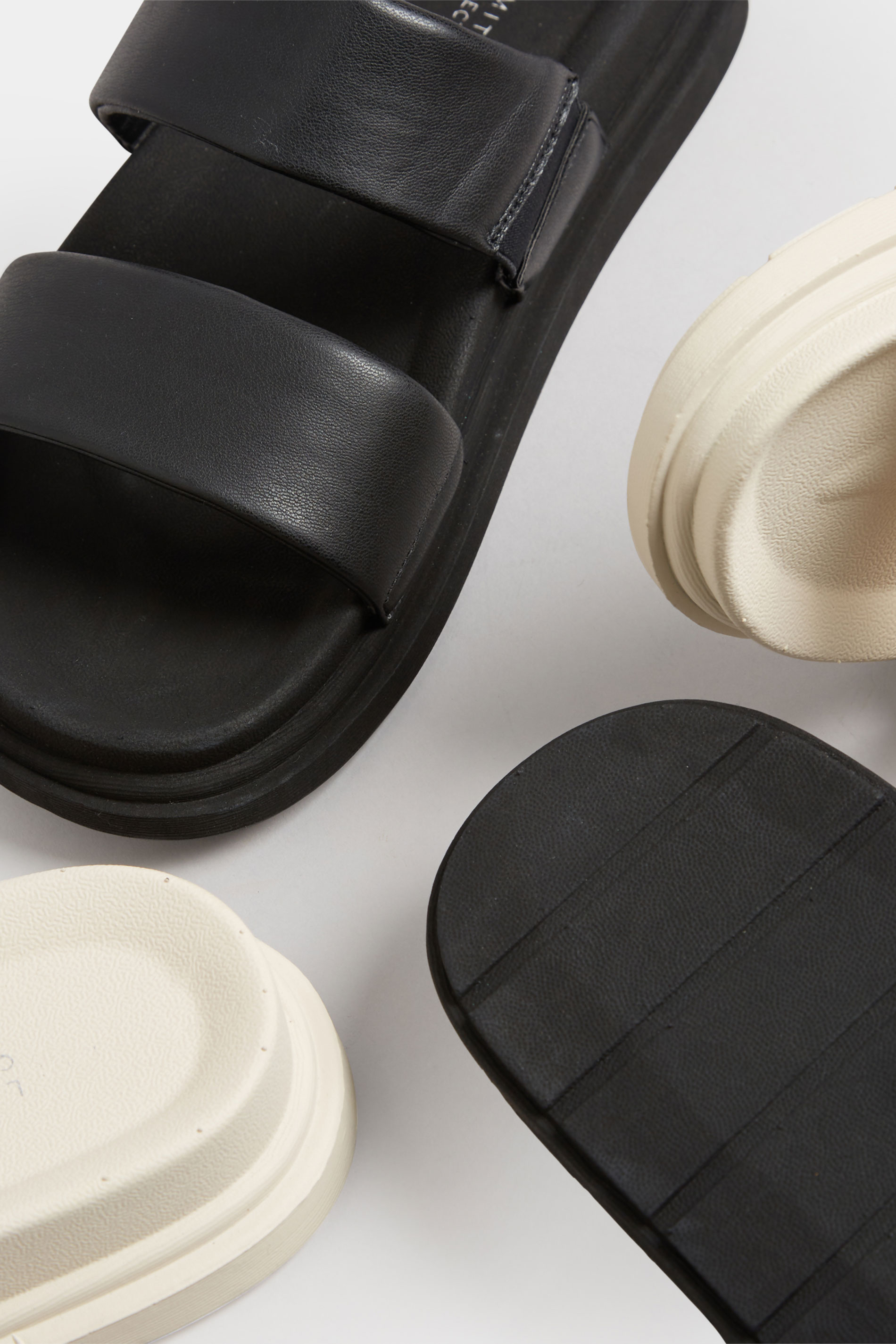 Black Two Strap Sandals In Extra Wide EEE Fit | Yours Clothing 6