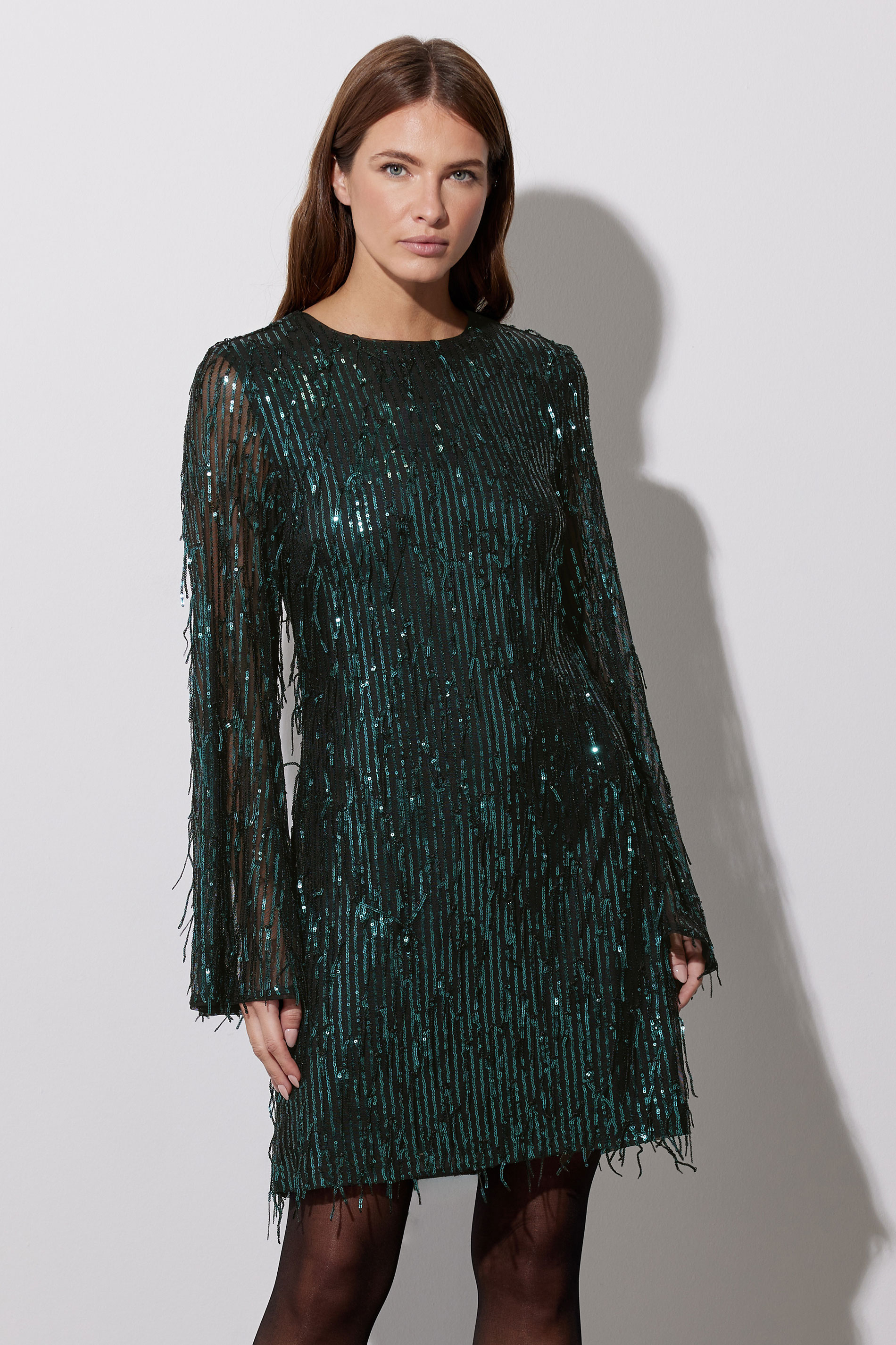 STAR Deep Green Sequin Tassel Dress | StarByJM 5