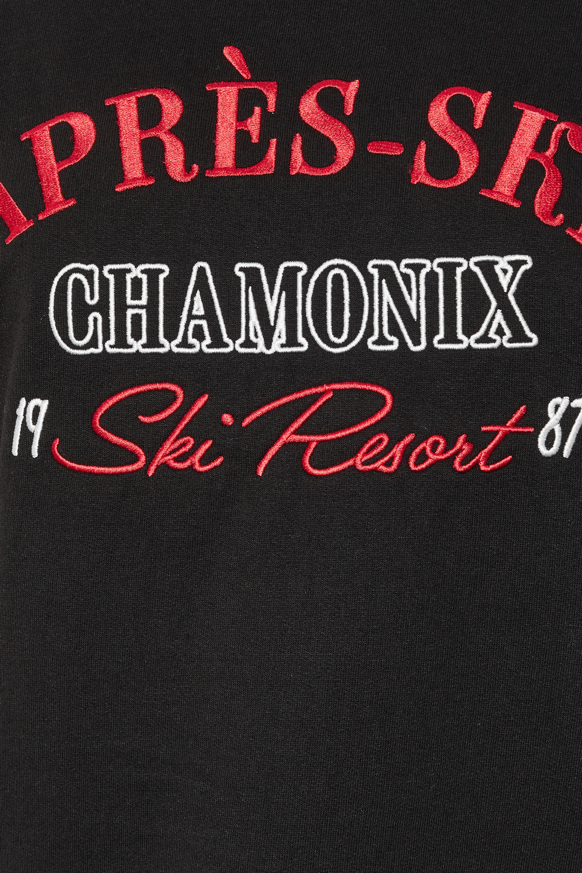 PixieGirl Petite Women's Black 'Apres Ski' Slogan Sweatshirt | PixieGirl 6