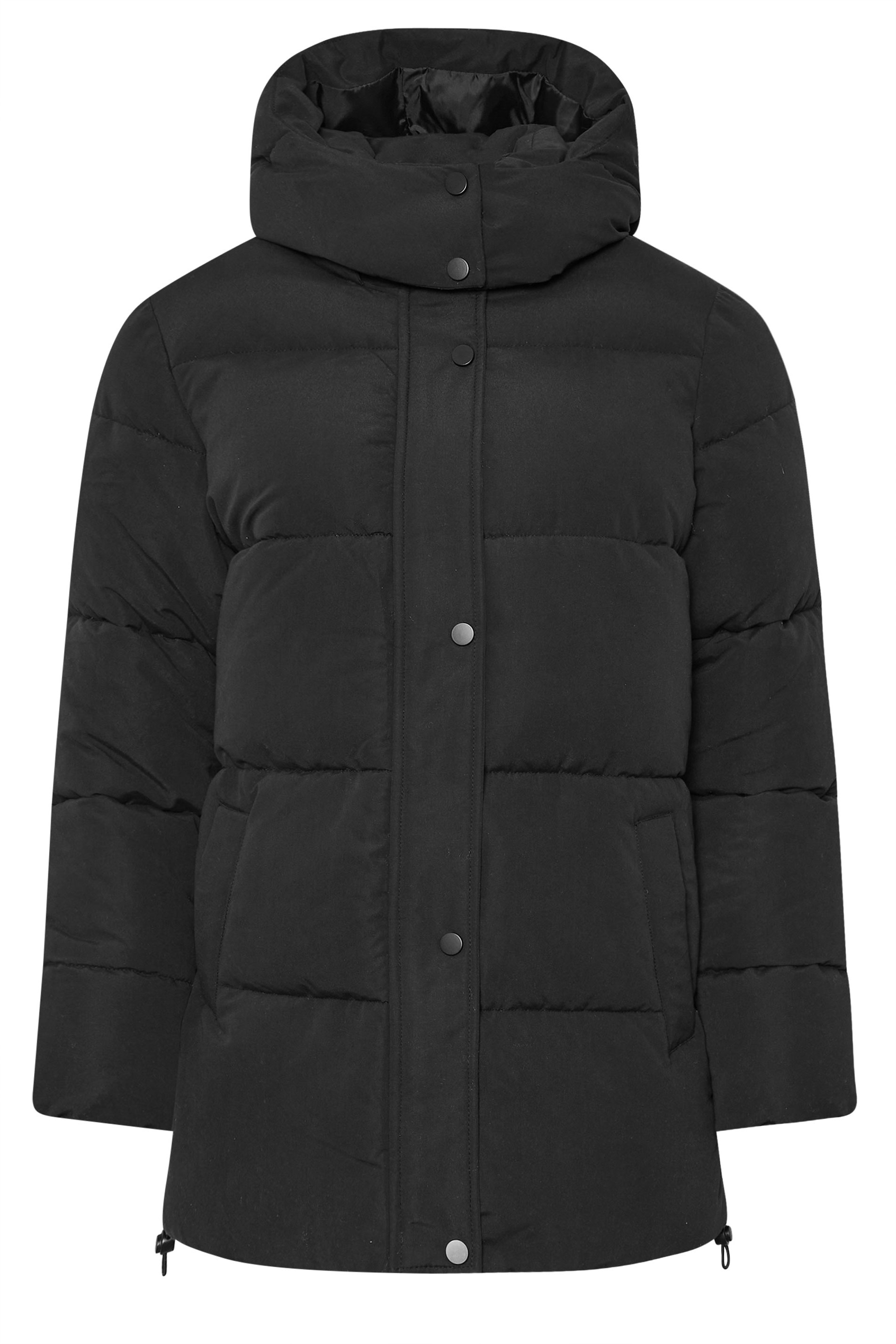 PixieGirl Petite Women's Black Padded Midi Coat | PixieGirl 7