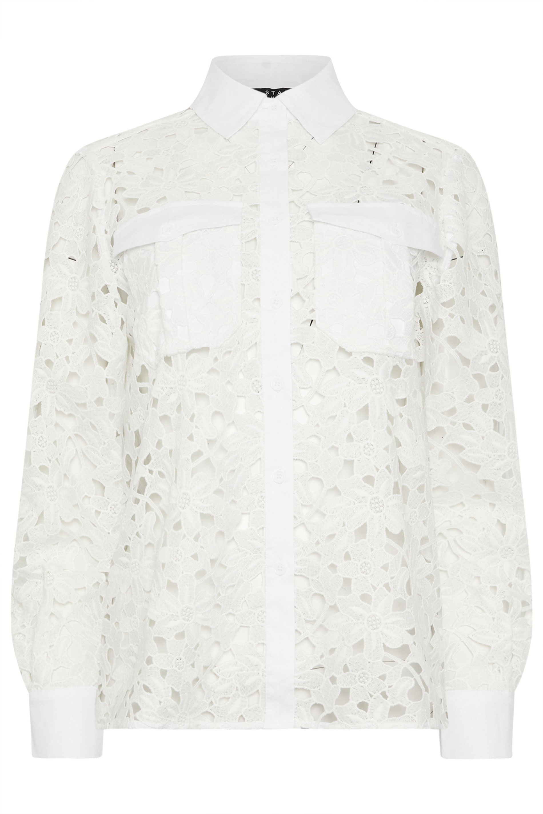 STAR White Lace Button Through Shirt | StarByJM 4