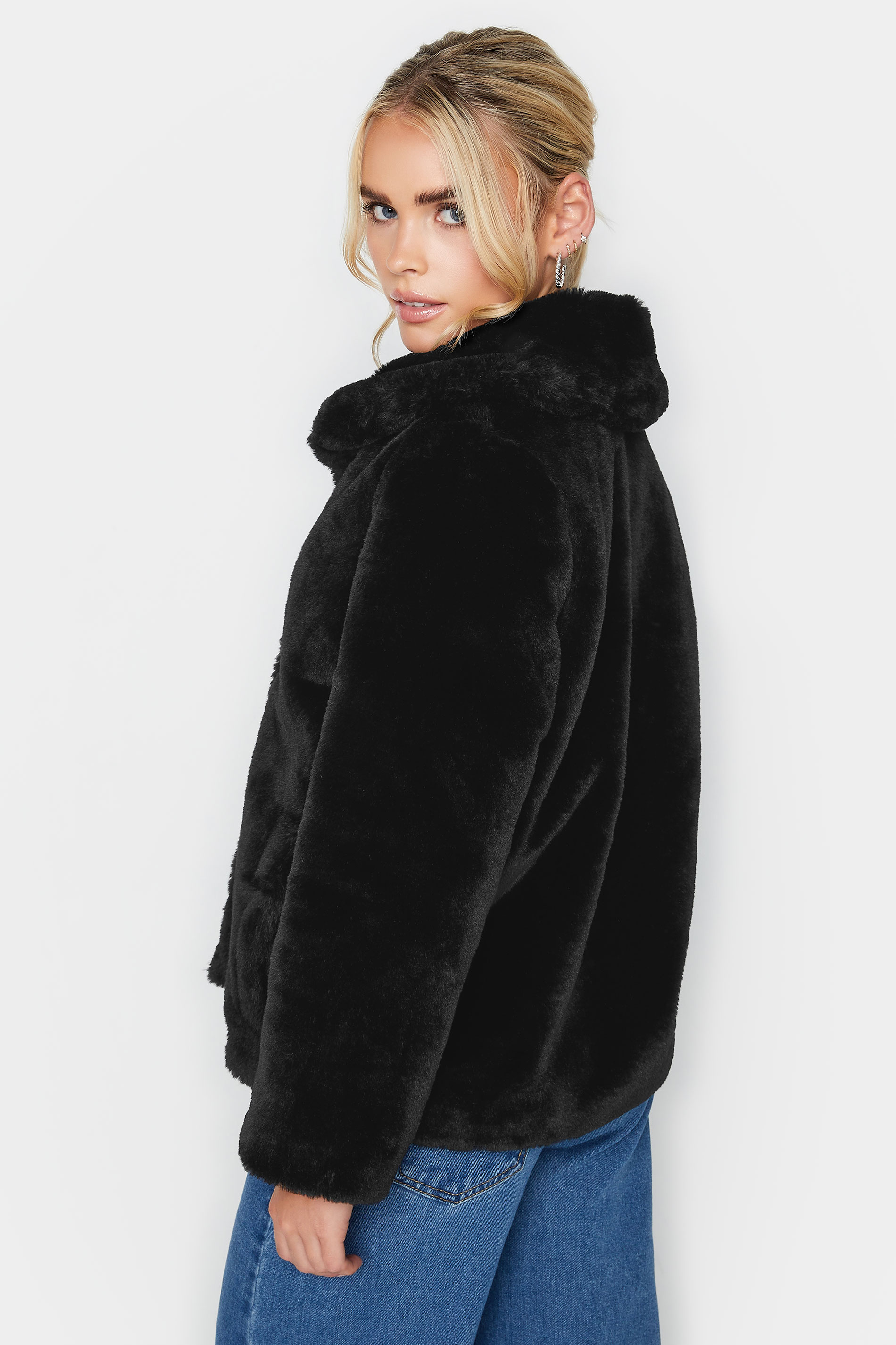 PixieGirl Black Faux Fur Coat | PixieGirl 3