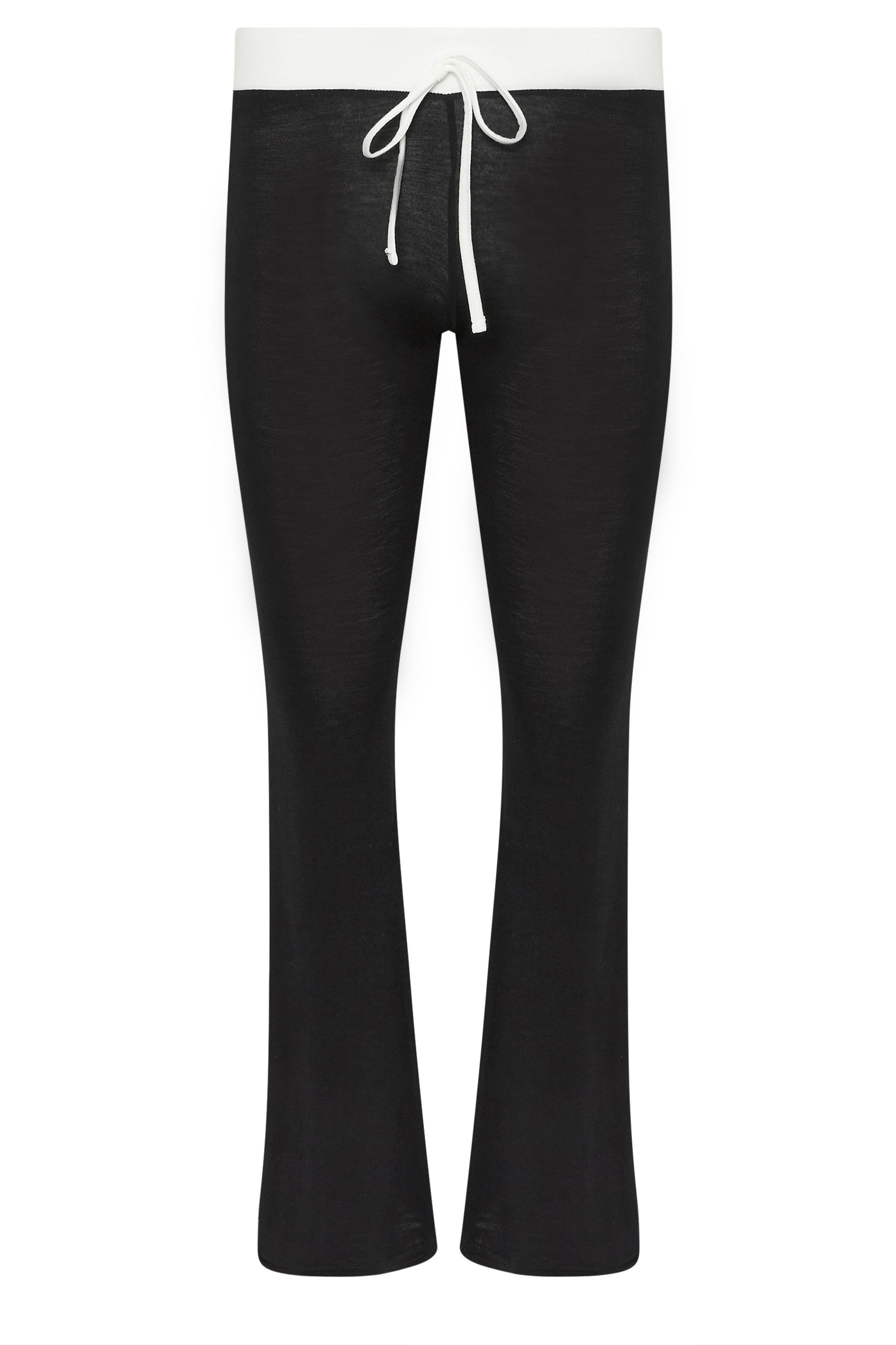 PixieGirl Petite Women's Black Contrast Waist Flared Trousers | PixieGirl 5