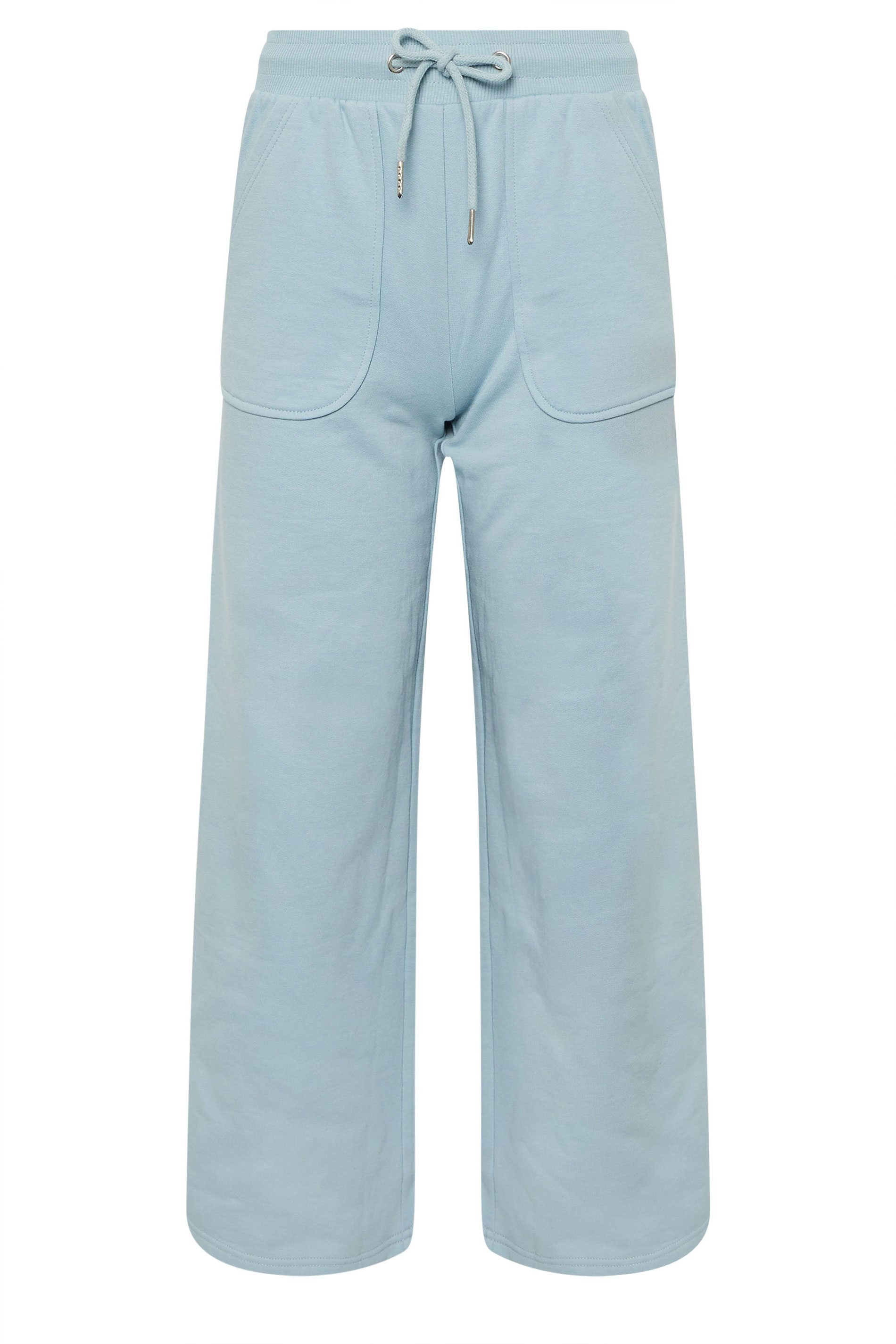 PixieGirl Petite Women's Light Blue Pocket Patch Wide Leg Joggers | PixieGirl 6