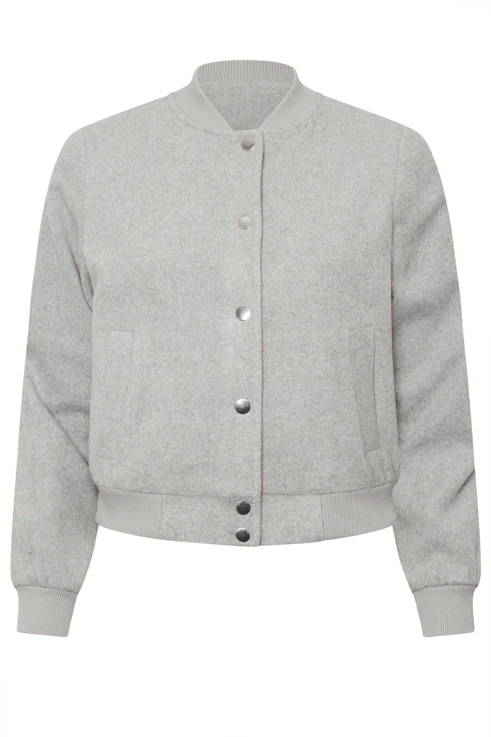 ジャケット KIRSH Small Check Crop Jacket Gray KKQWCJK501M Cropped bomber jacket with recycled padding