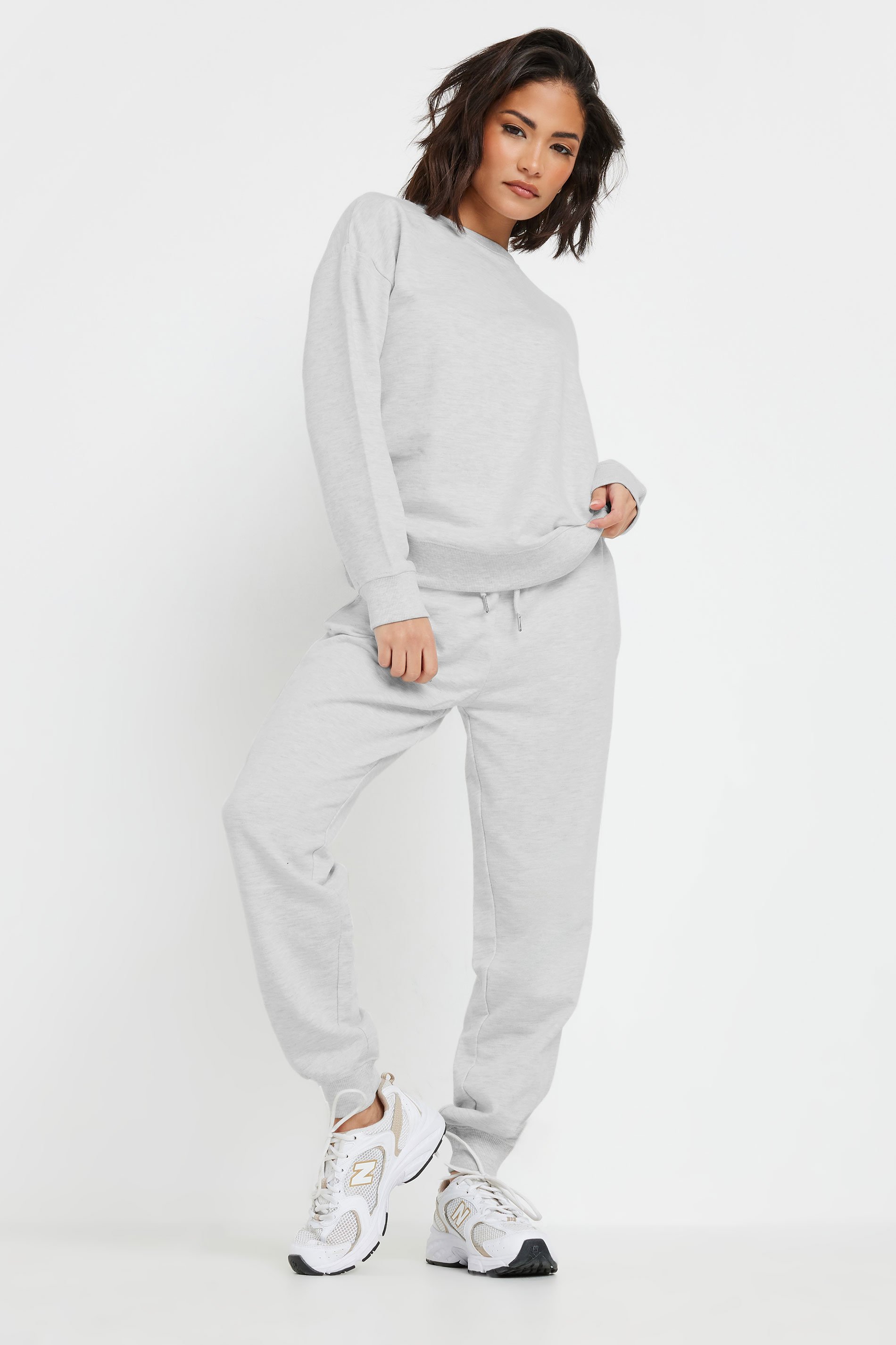 Petite Grey Crew Neck Sweatshirt | PixieGirl 2