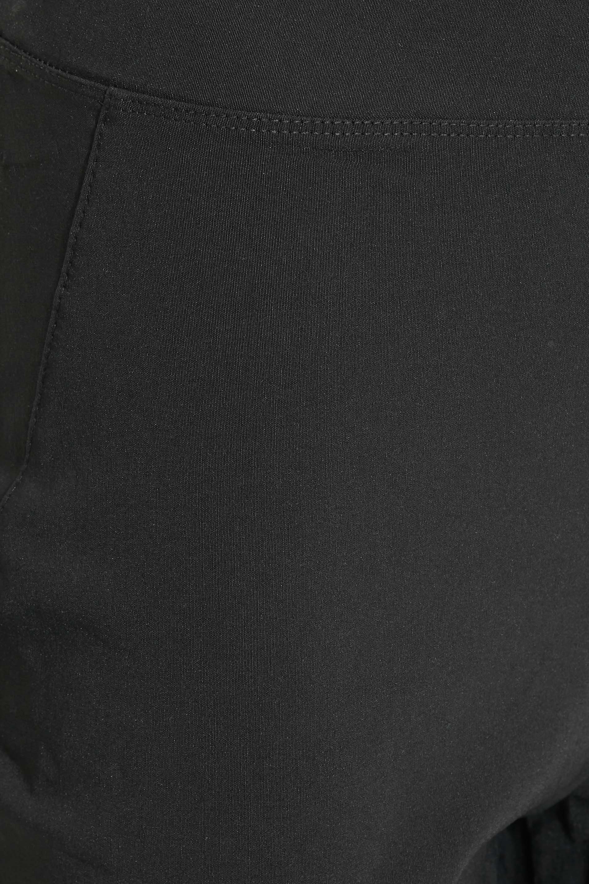 Petite Black Bi Stretch Straight Leg Trousers | PixieGirl  5