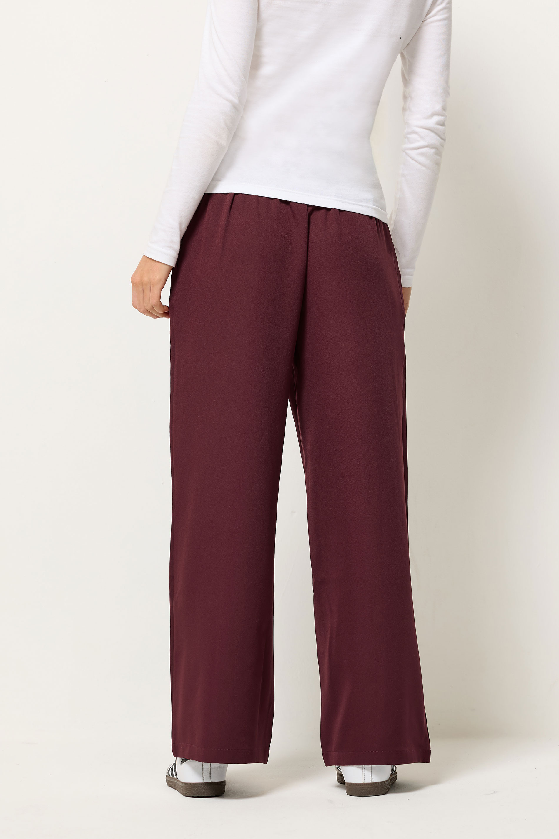 PixieGirl Petite Women's Red Tie Pintuck Trousers | PixieGirl 3