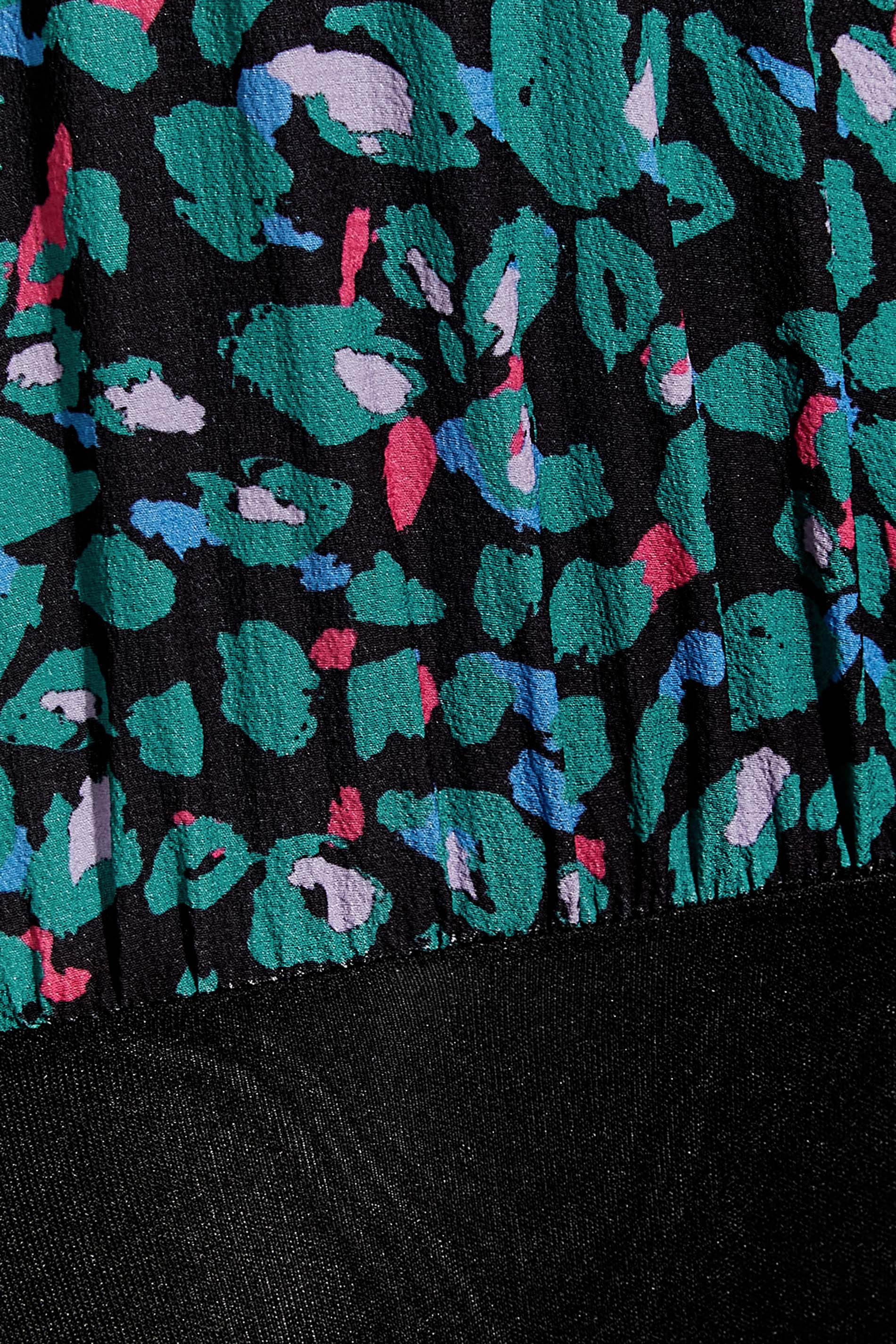 Petite Green Animal Print Long Sleeve Bodysuit | PixieGirl 5