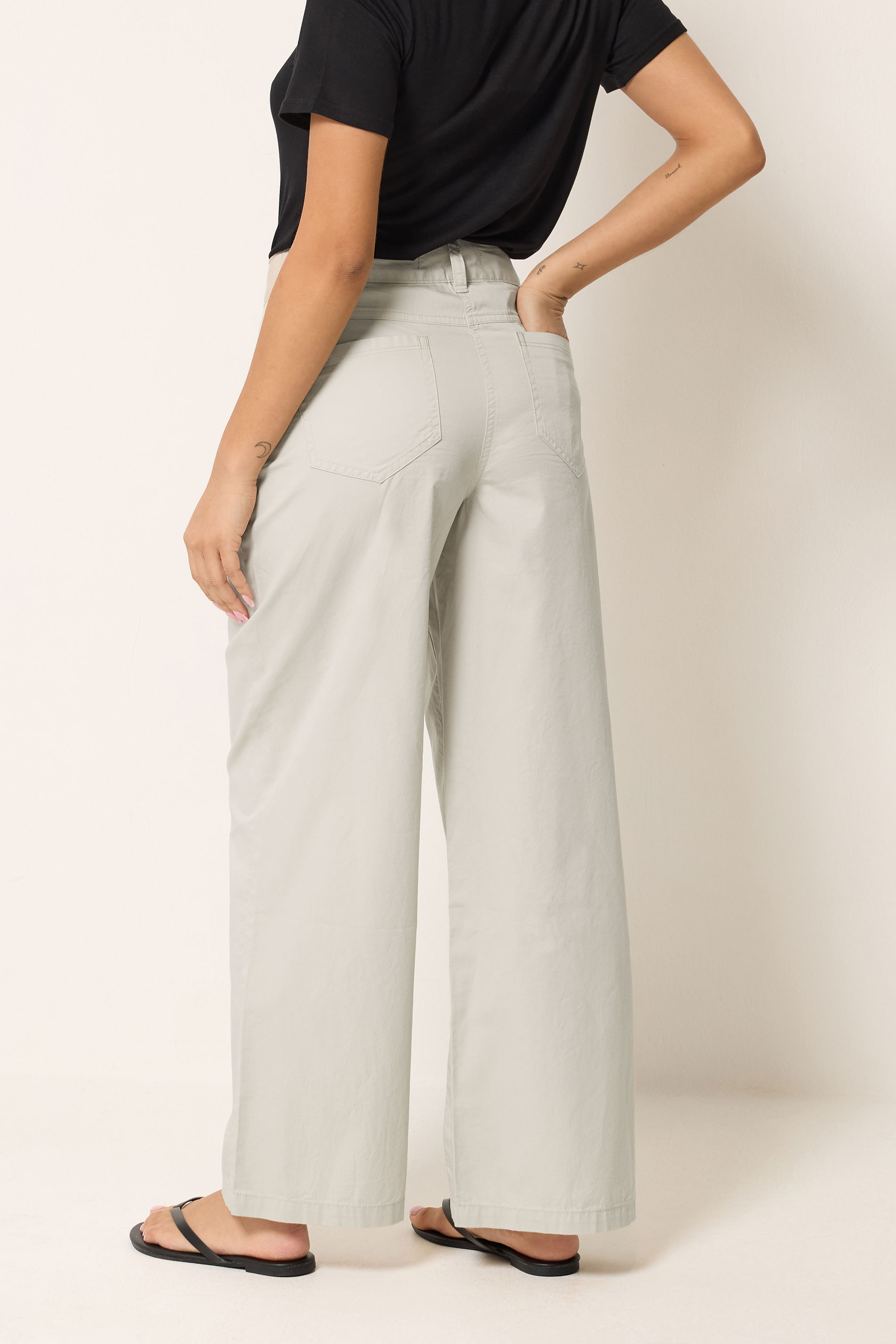 M&Co Petite Natural Brown Wide Leg Cargo Trousers | M&Co 2