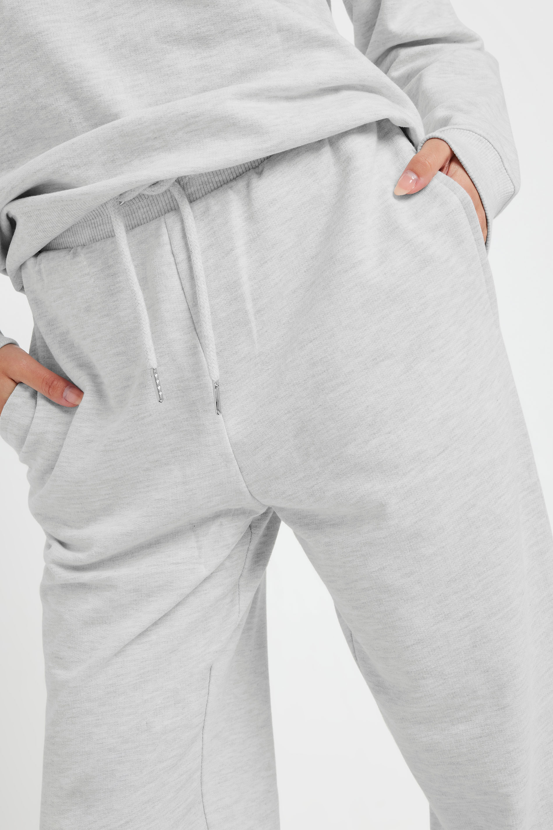 Petite Grey Elasticated Waist Cuffed Joggers | PixieGirl 4