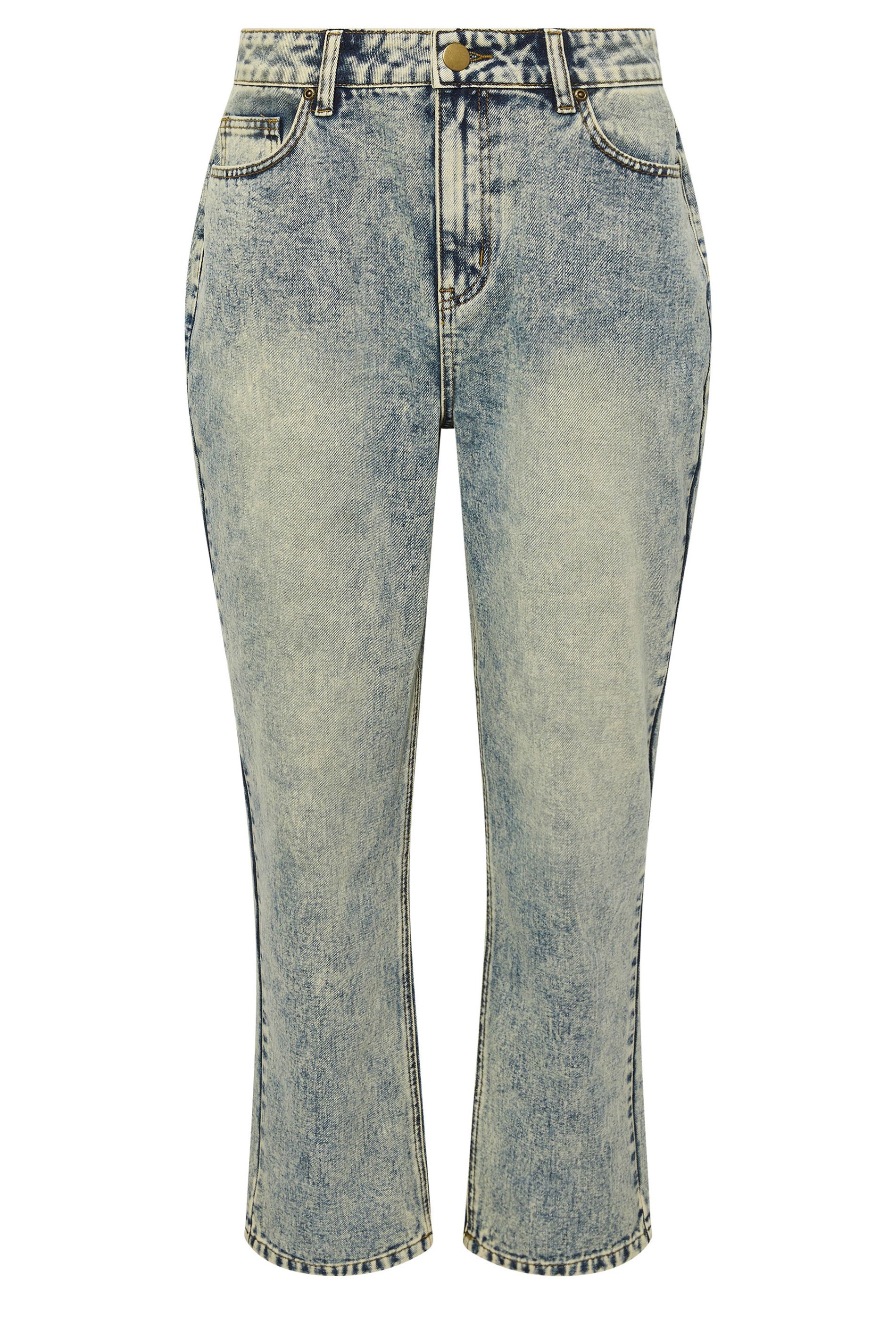 PixieGirl Petite Women's Blue Extreme Washed Straight Leg Jeans | PixieGirl 5