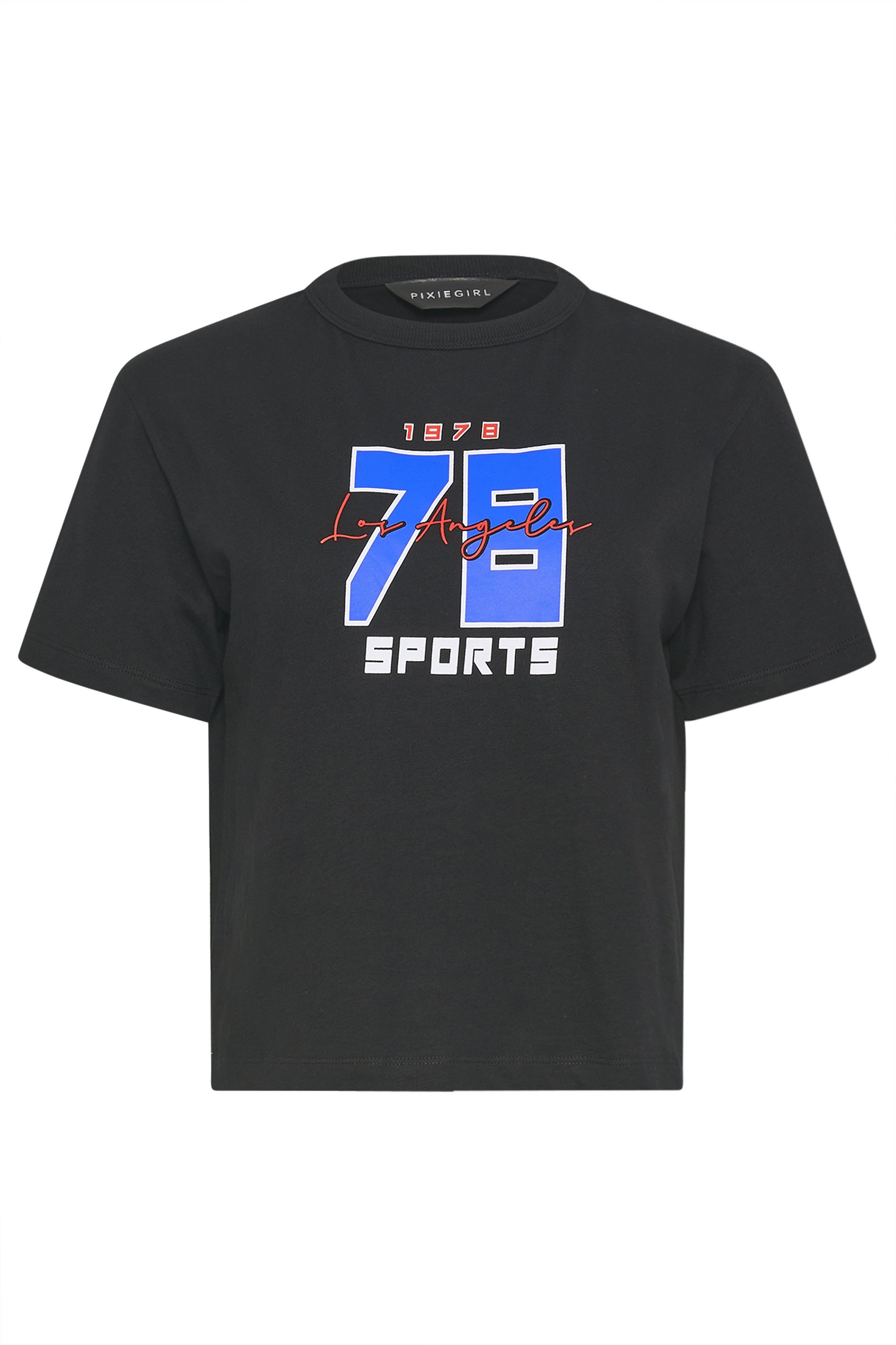PixieGirl Black '1978 Sports' Slogan T-Shirt | PixieGirl 6
