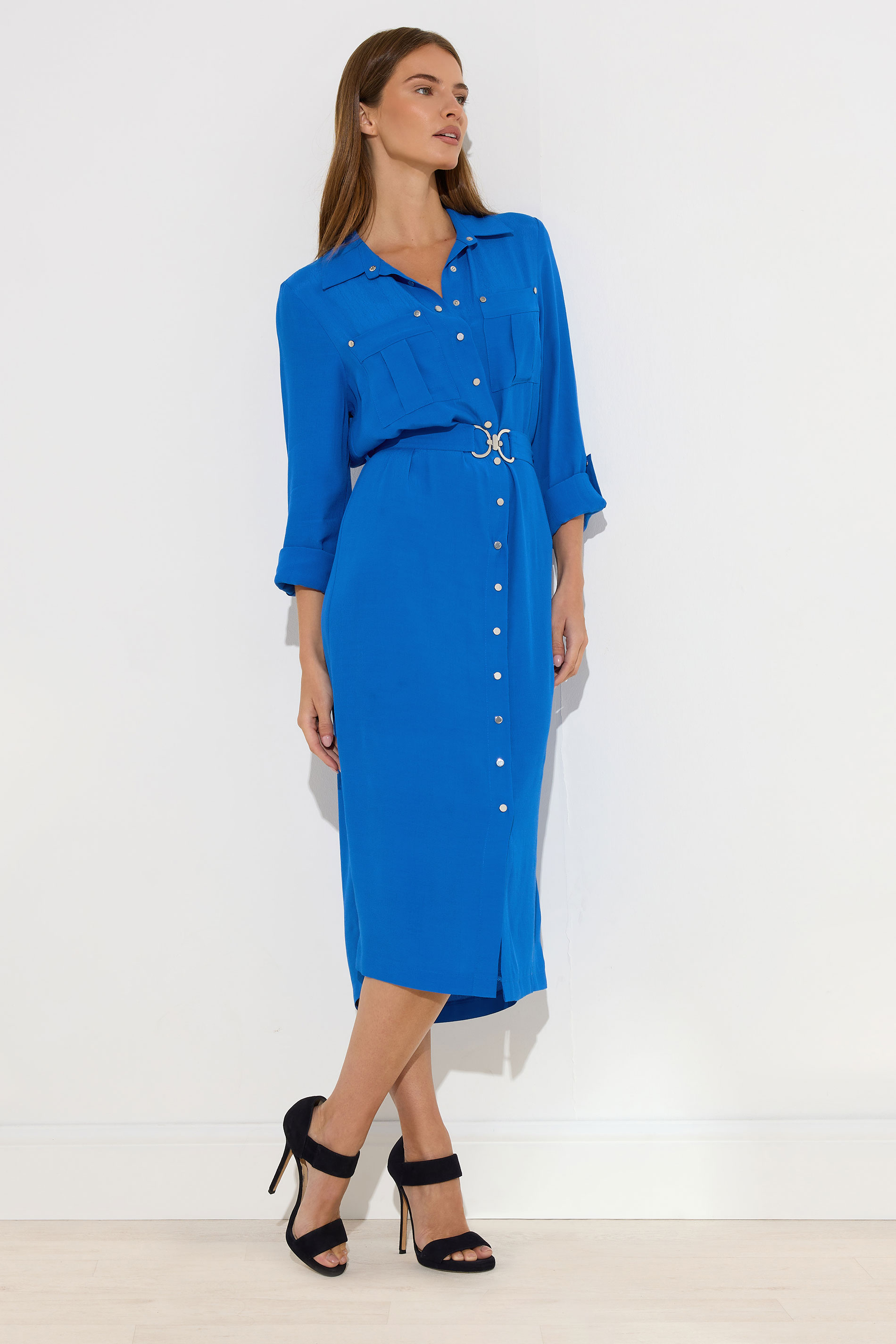 STAR Blue Buckle Shirt Dress | StarByJM 3