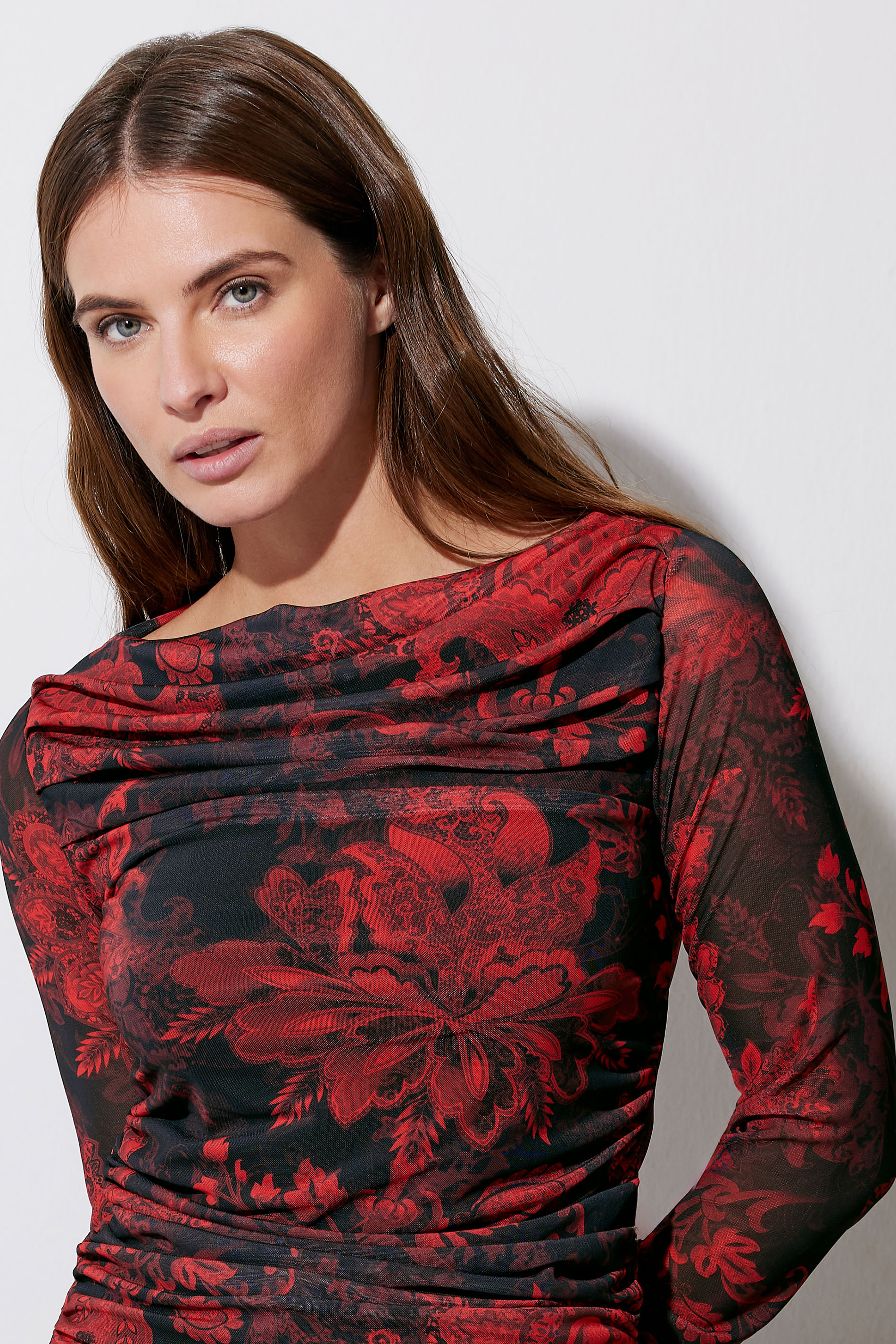 STAR Red Paisley Mesh Top | StarByJM 6