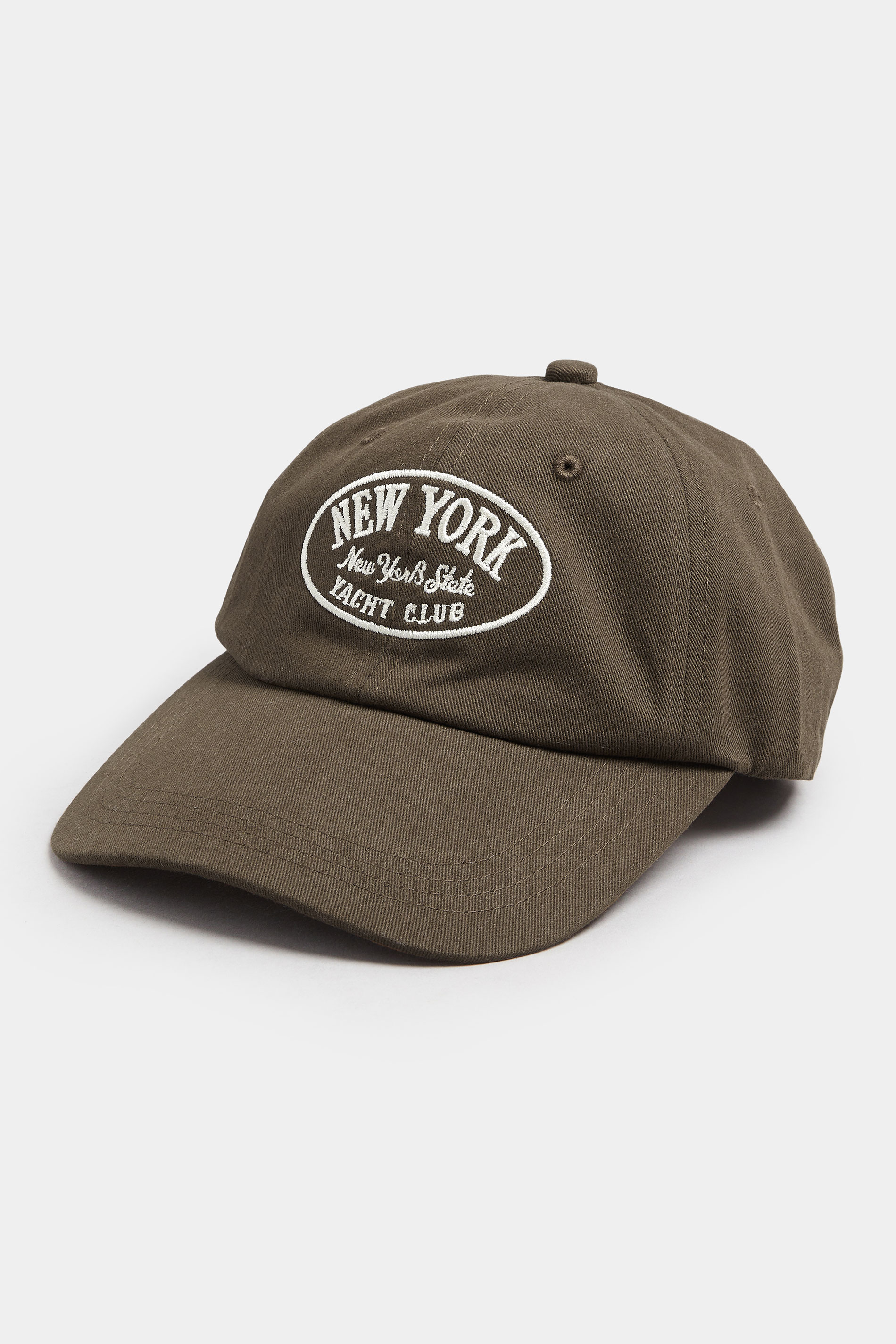 Brown 'New York' Slogan Baseball Cap | Yours Clothing 2