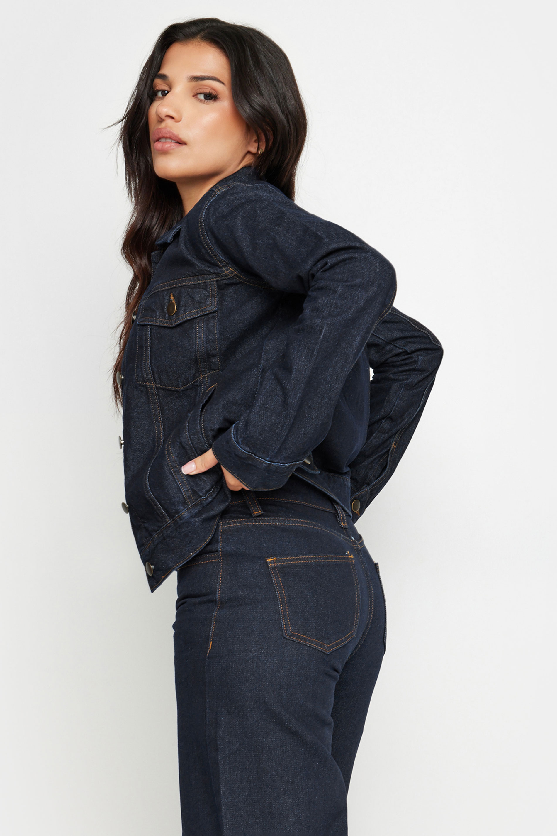 PixieGirl Petite Women's Indigo Blue Denim Jacket | PixieGirl 3