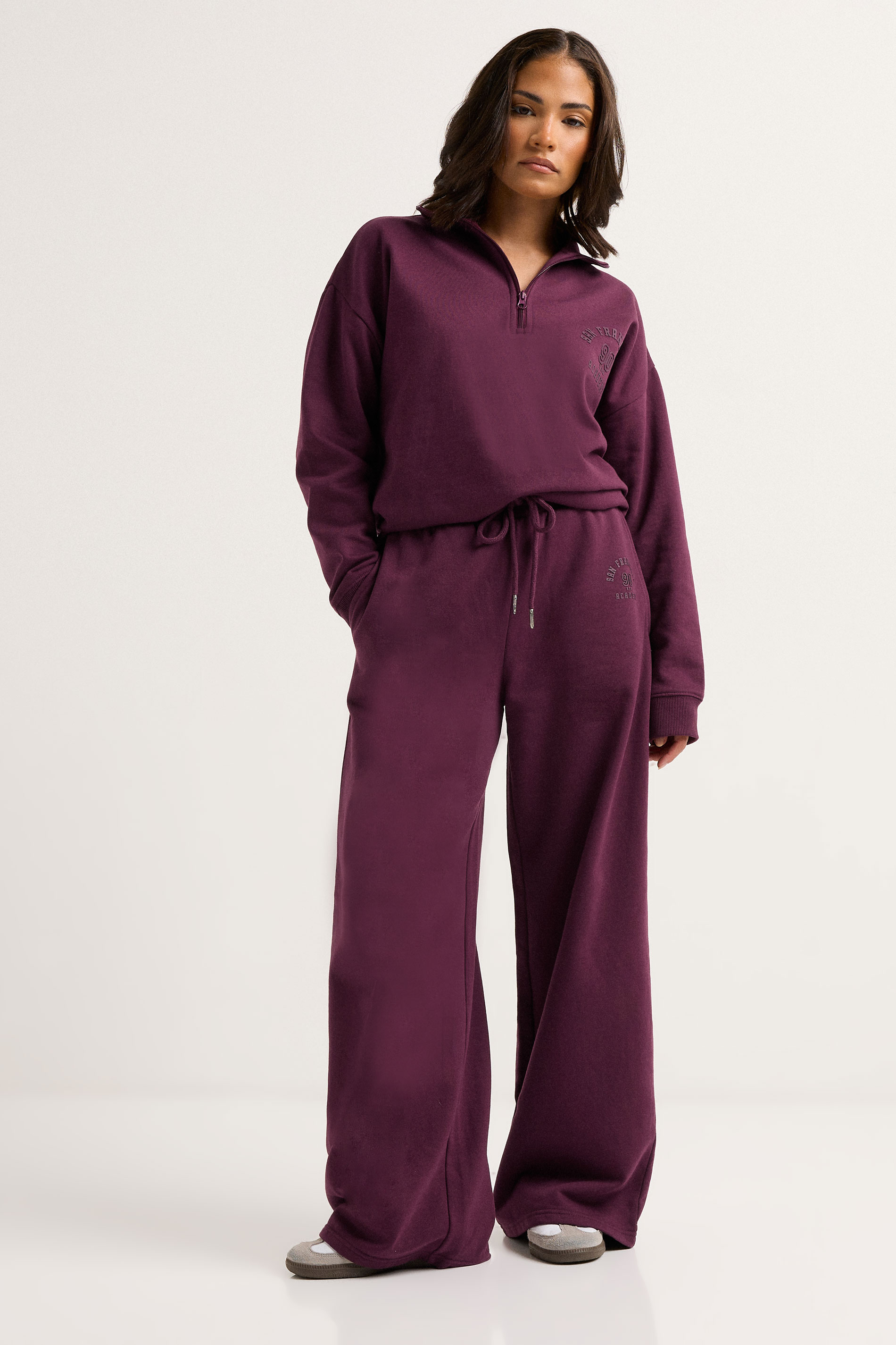 PixieGirl Petite Women's Burgundy Red 'San Francisco' Zip Sweatshirt | PixieGirl 3