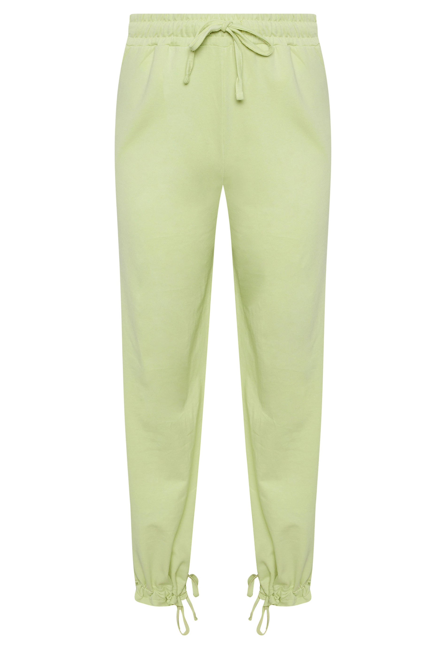 PixieGirl Petite Women's Lime Green Wide Leg Hem Detail Jogger | PixieGirl 7