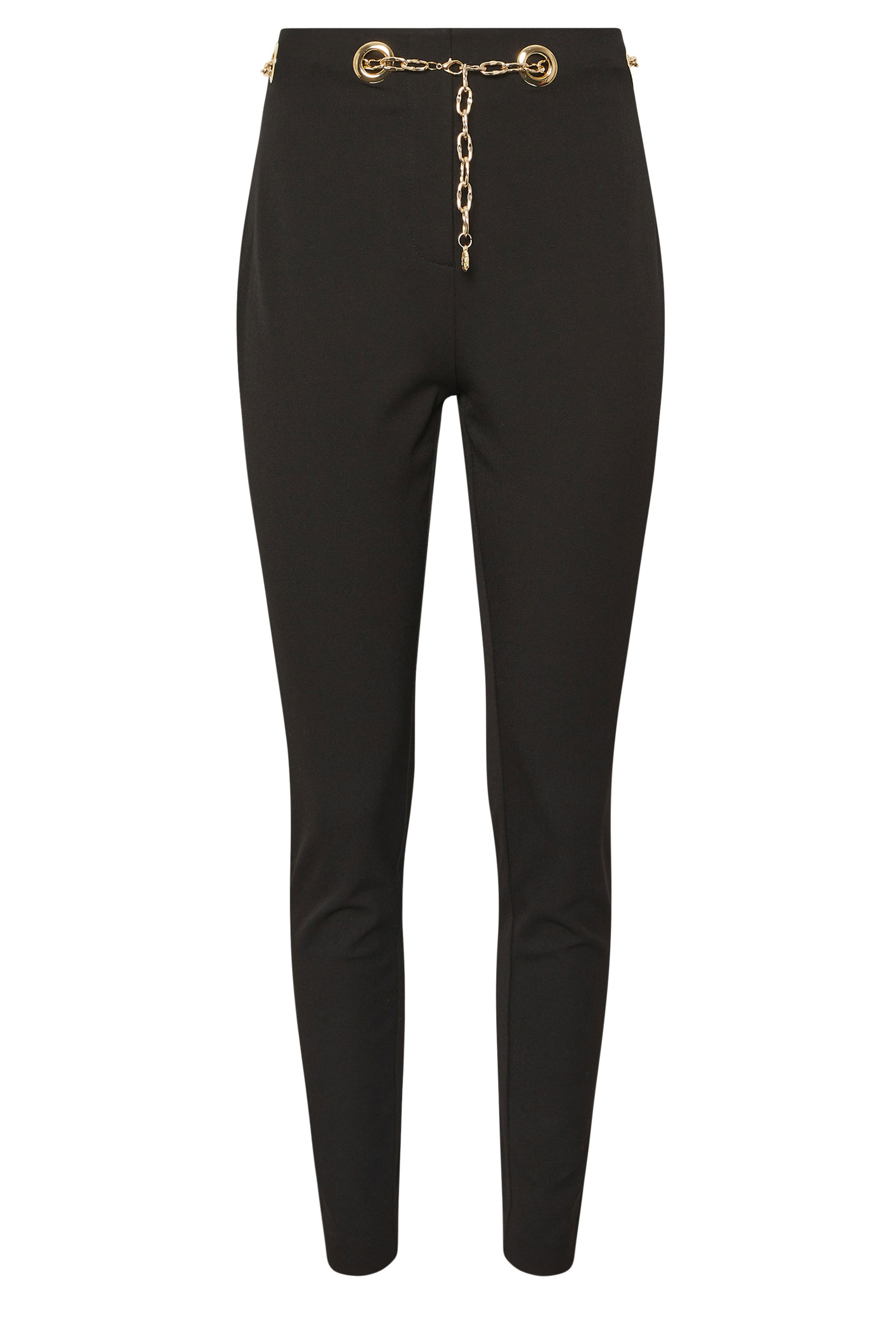 STAR Black Eyelet Chain Waist Trousers | StarByJM 6