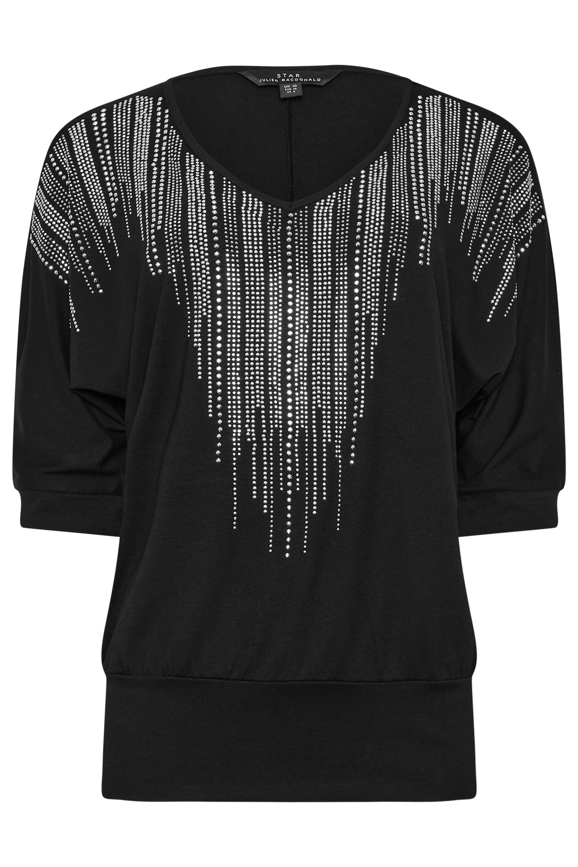 STAR Black Embellished Neckline Top | StarByJM 5