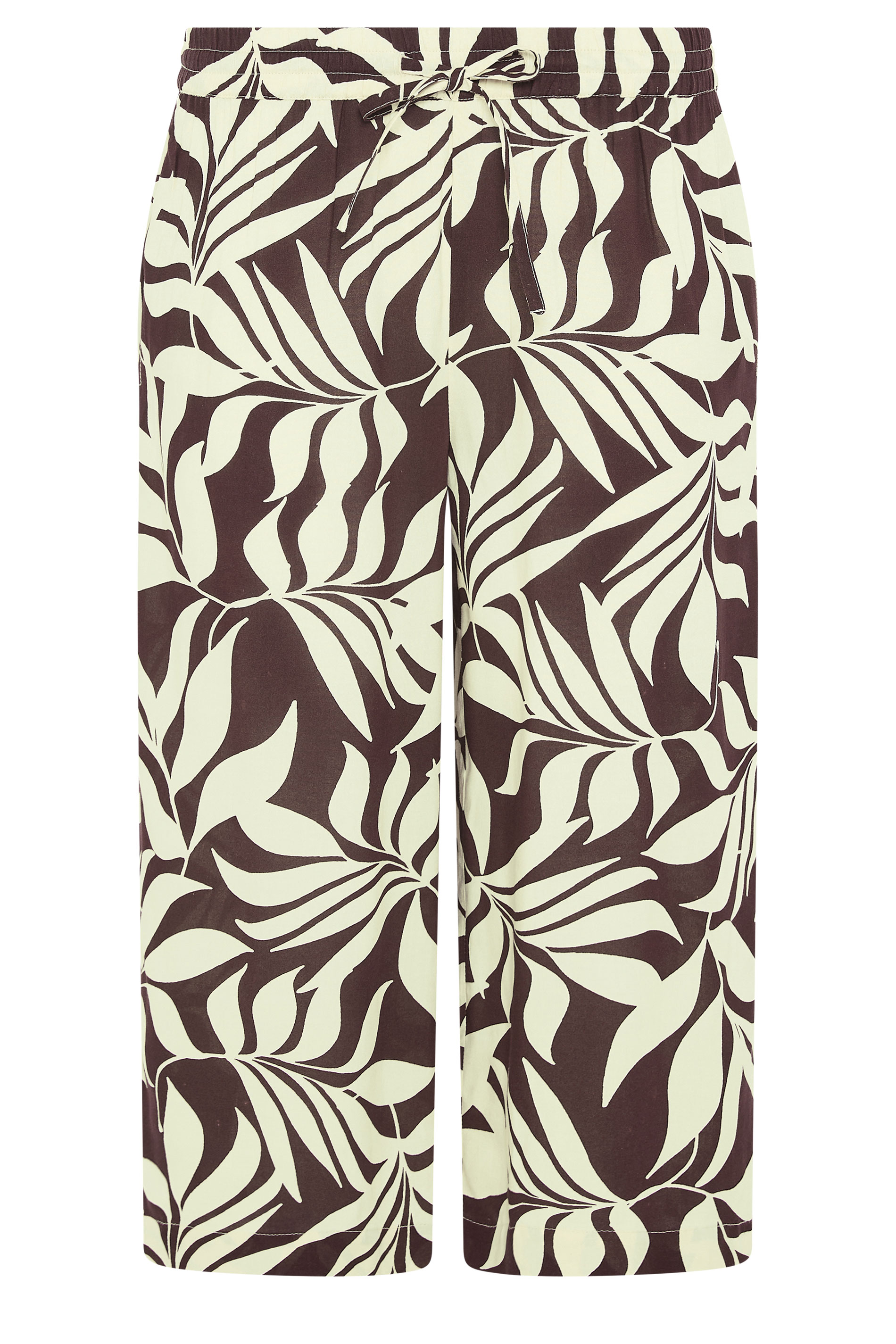 M&Co Petite Purple Leaf Print Cropped Trousers 5