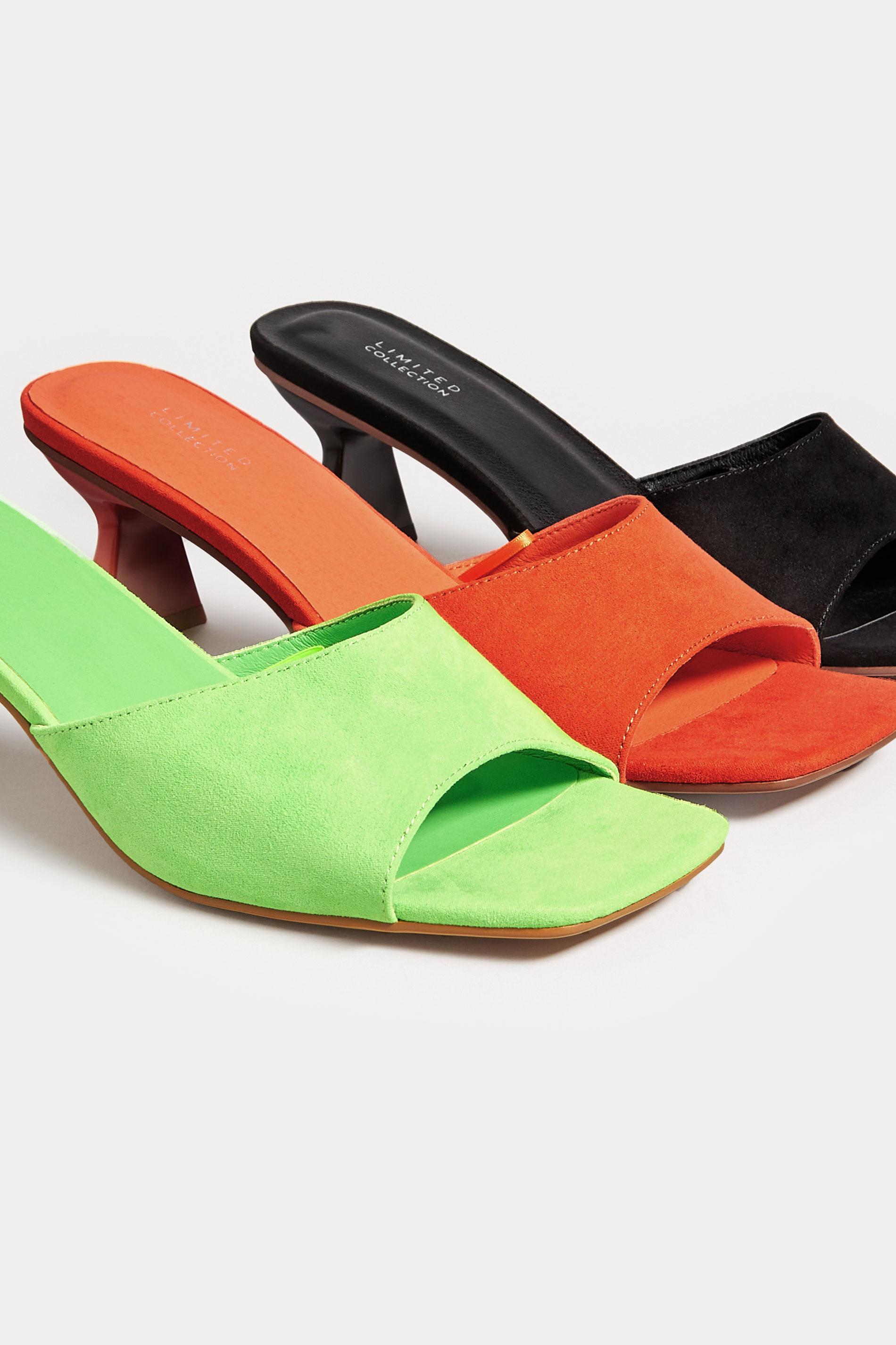 YOURS Green Kitten Heel Mule In Wide E Fit & Extra Wide EEE Fit | Yours Clothing 6