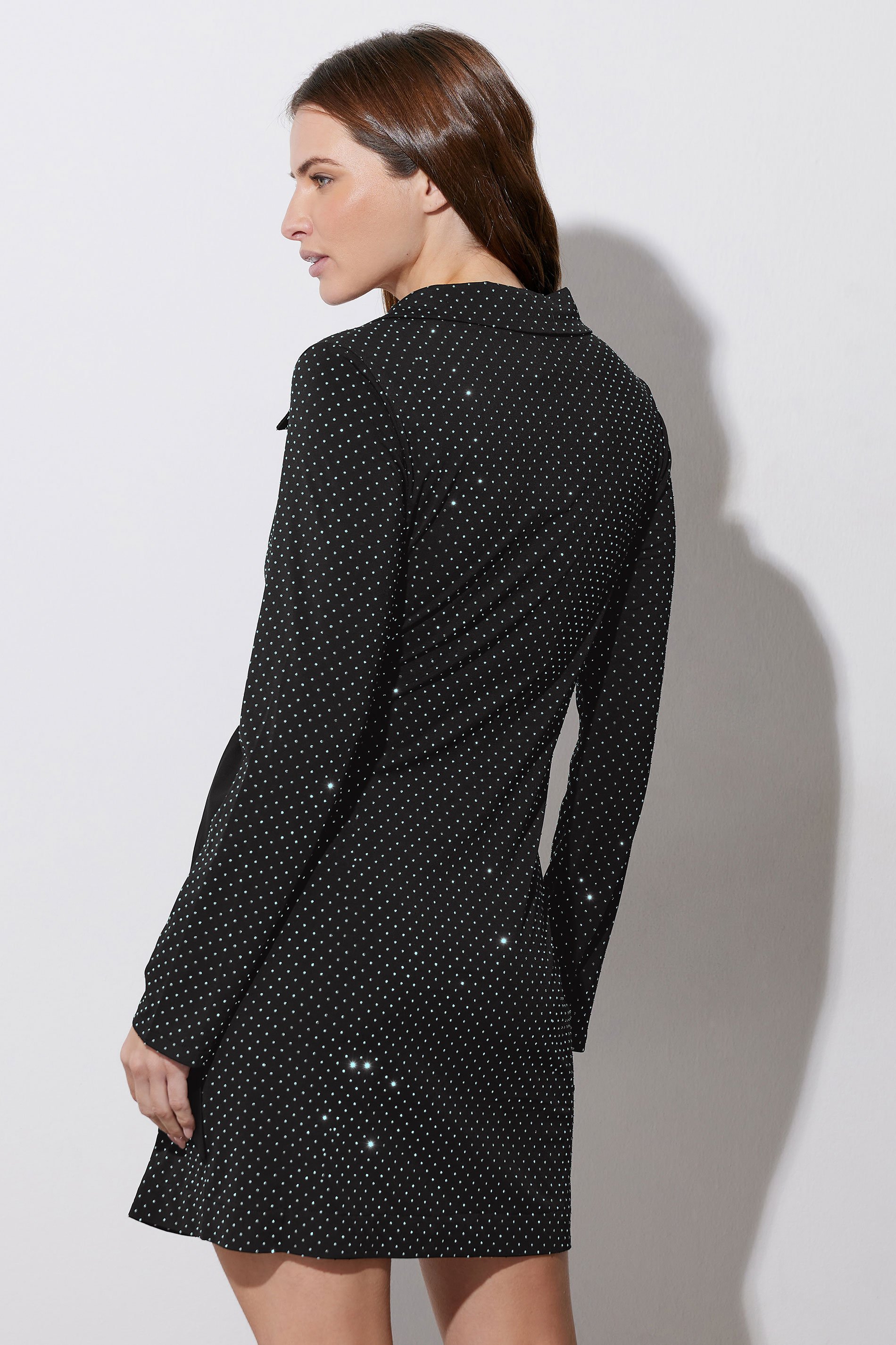 STAR Black Diamante Belted Wrap Dress | STAR x JM 4