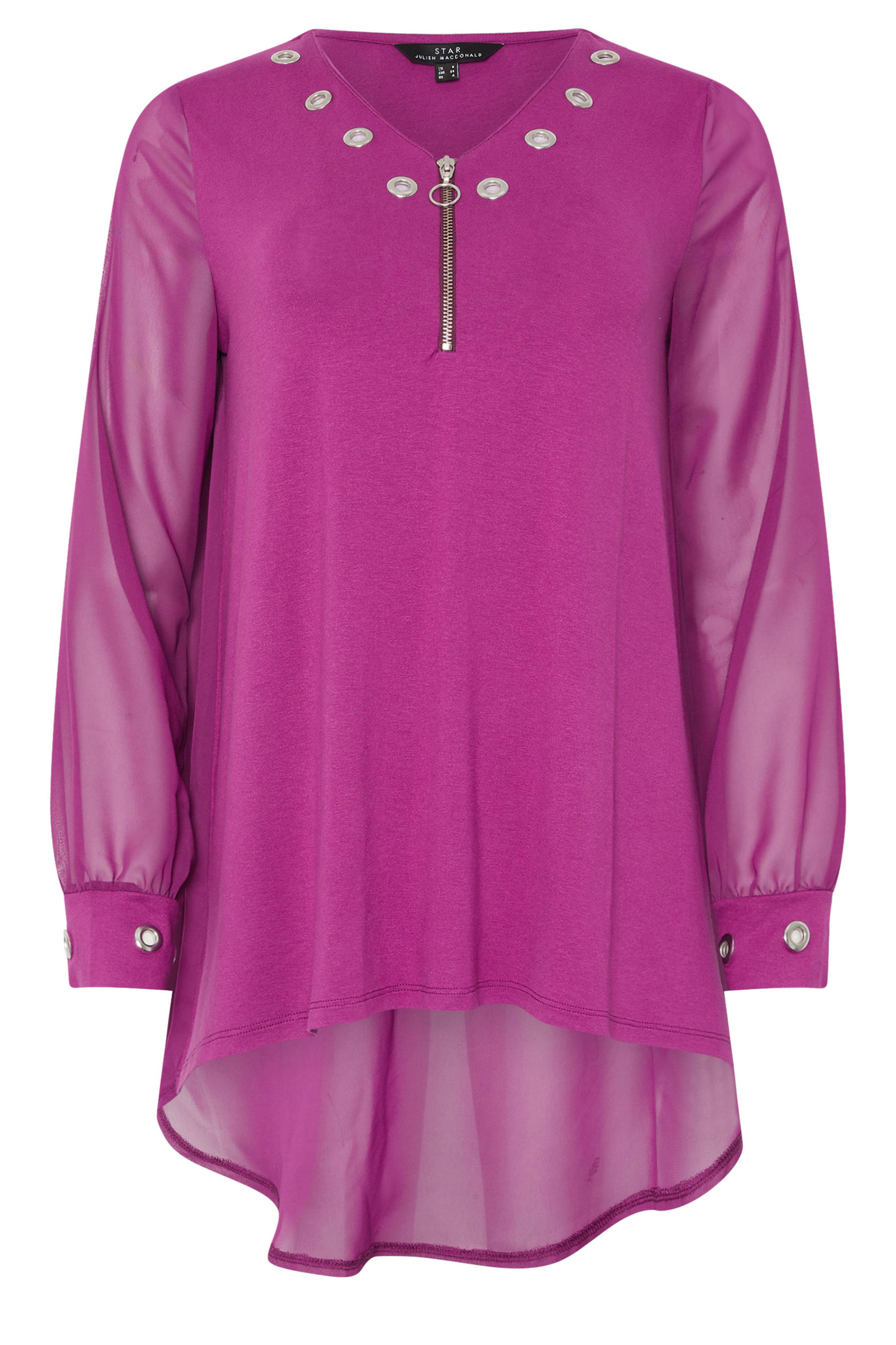 STAR Magenta Pink Eyelet Zip Top | StarByJM 7