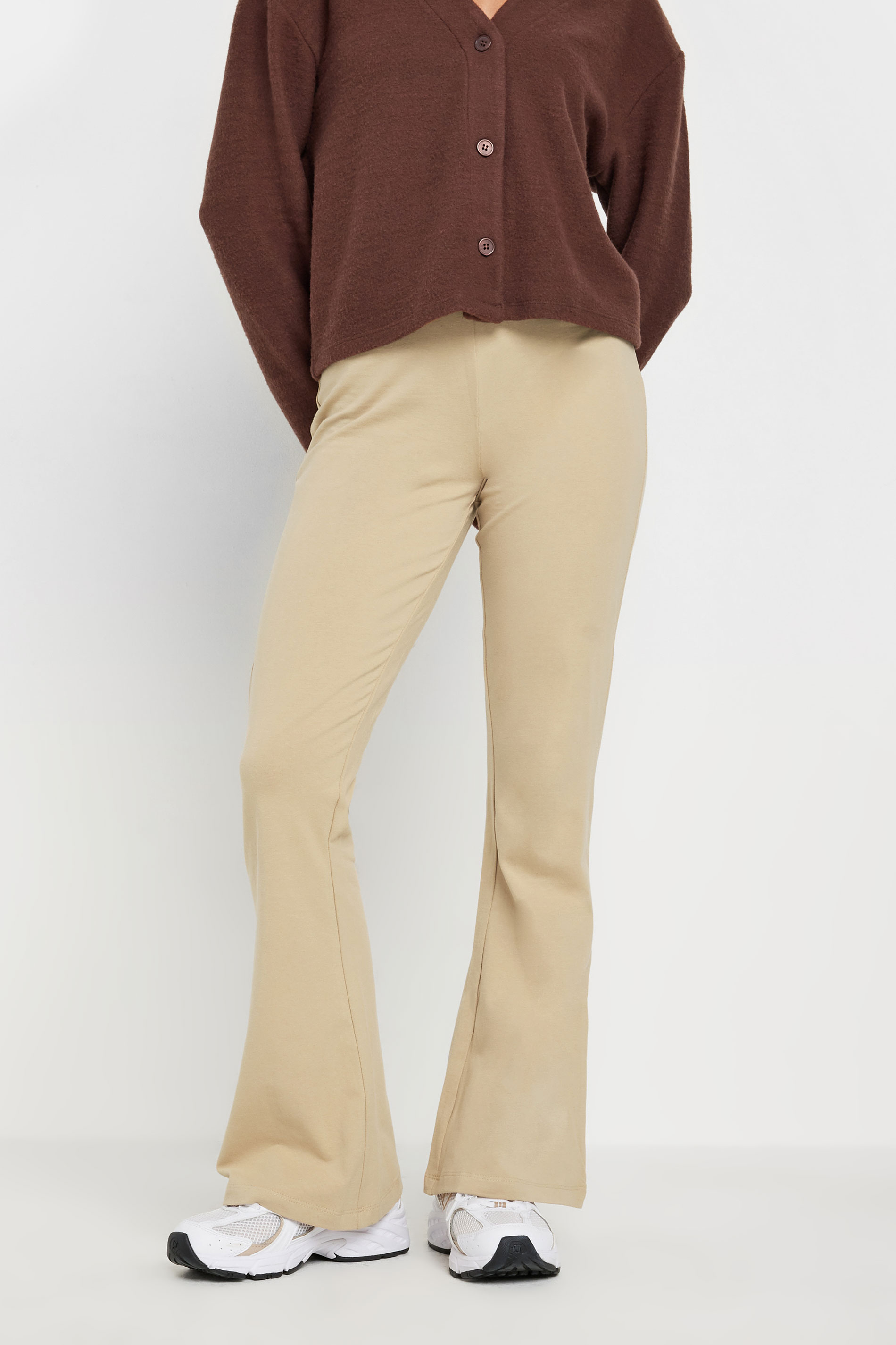 PixieGirl Beige Brown Flared Leggings | PixieGirl 2