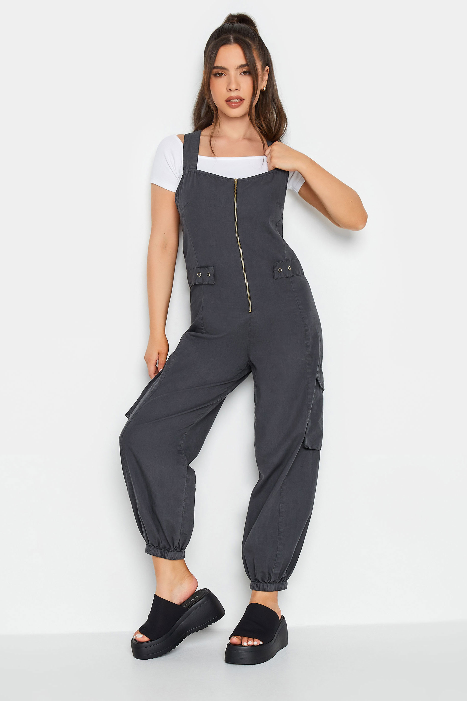 PixieGirl Washed Black Cargo Jumpsuit | PixieGirl 5