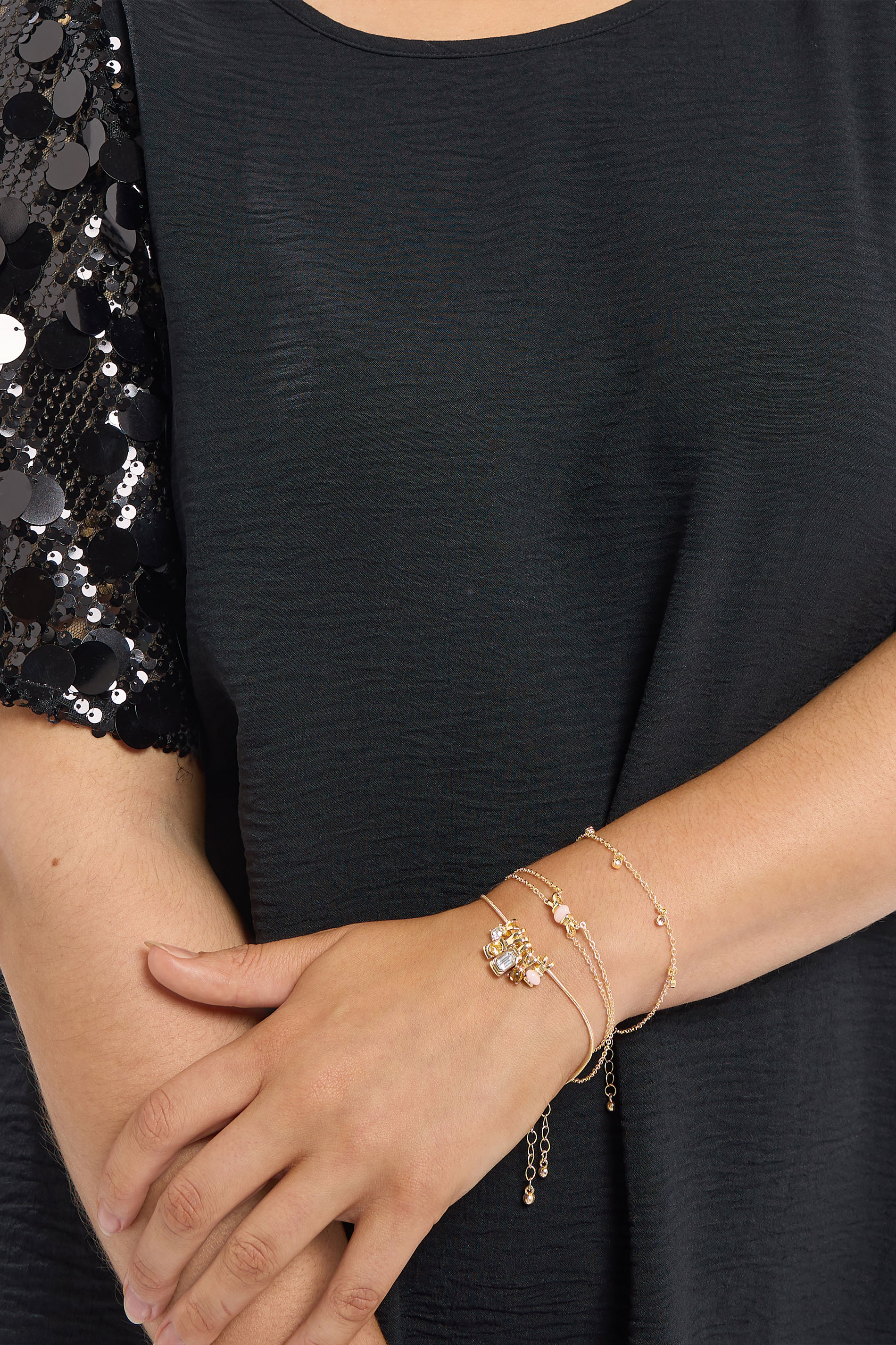 Gold Tone Chain Charm Bracelet | Yours Clothing 1