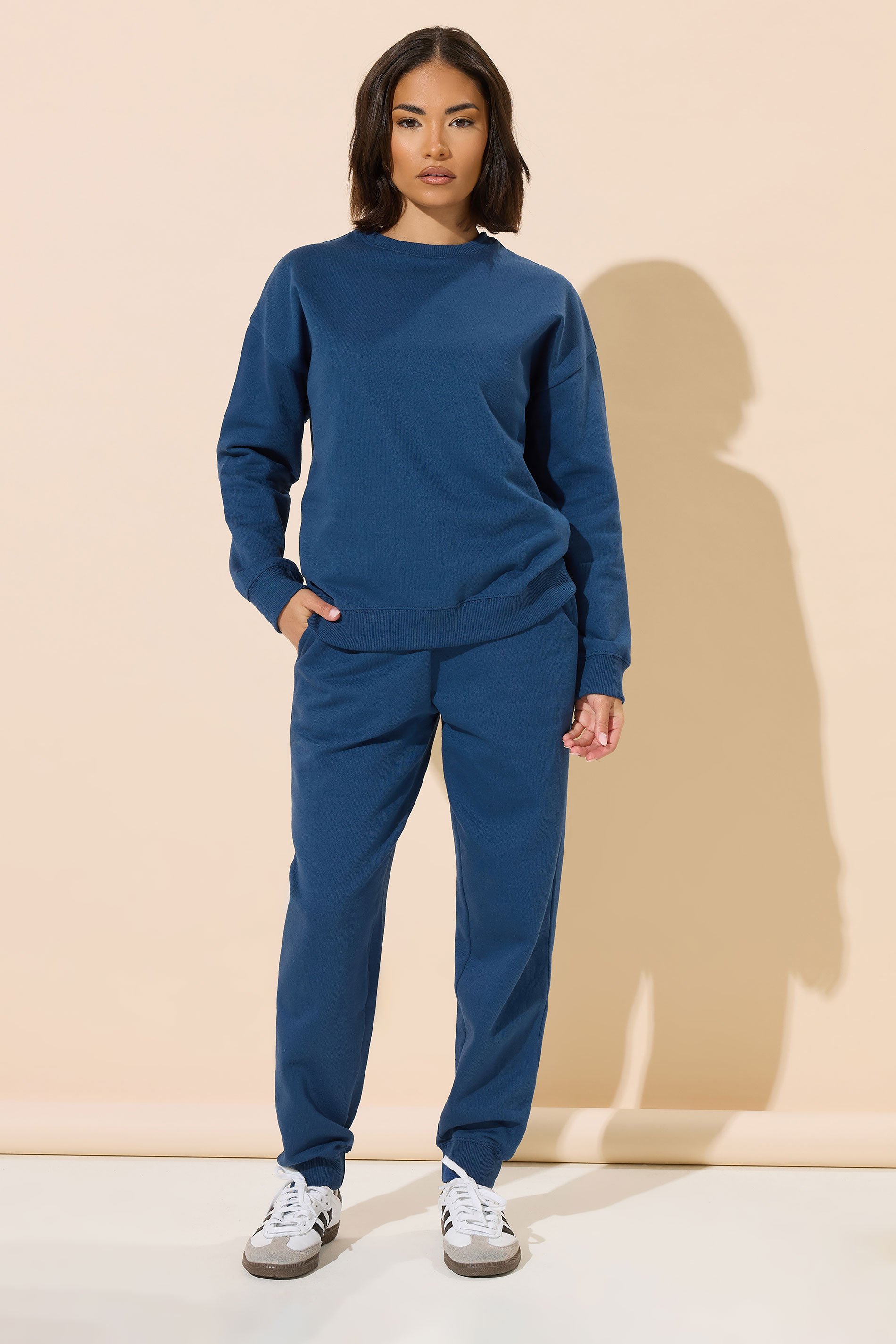 PixieGirl Petite Women's Navy Blue Long Sleeve Sweatshirt | PixieGirl 2