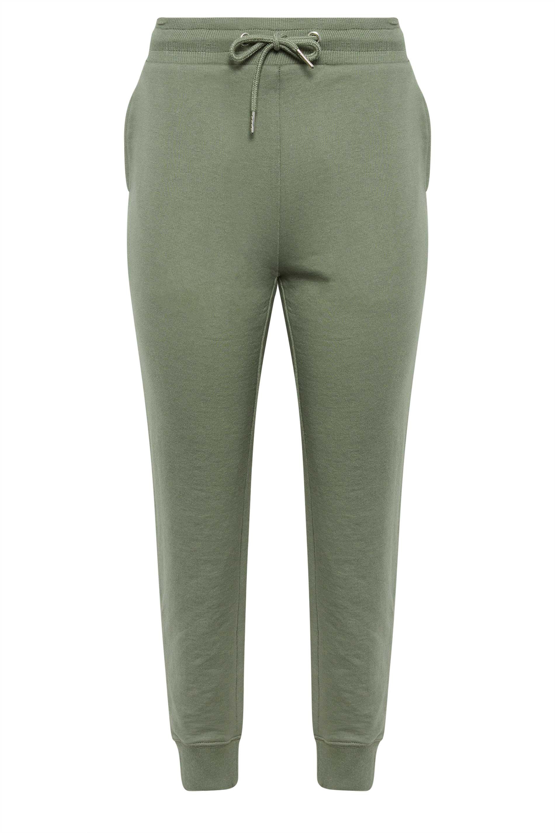 PixieGirl Petite Womens Sage Green Cuffed Joggers | PixieGirl 5