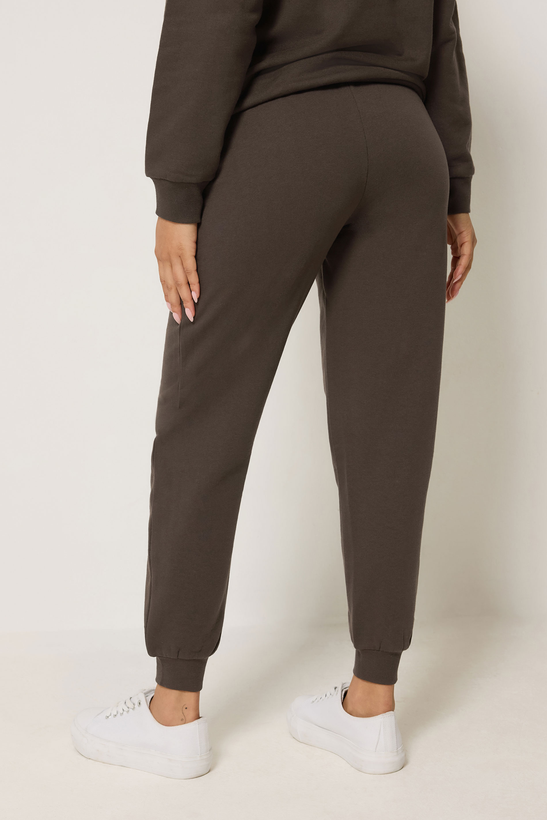 M&Co Petite Chocolate Brown Cuffed Joggers | M&Co 2