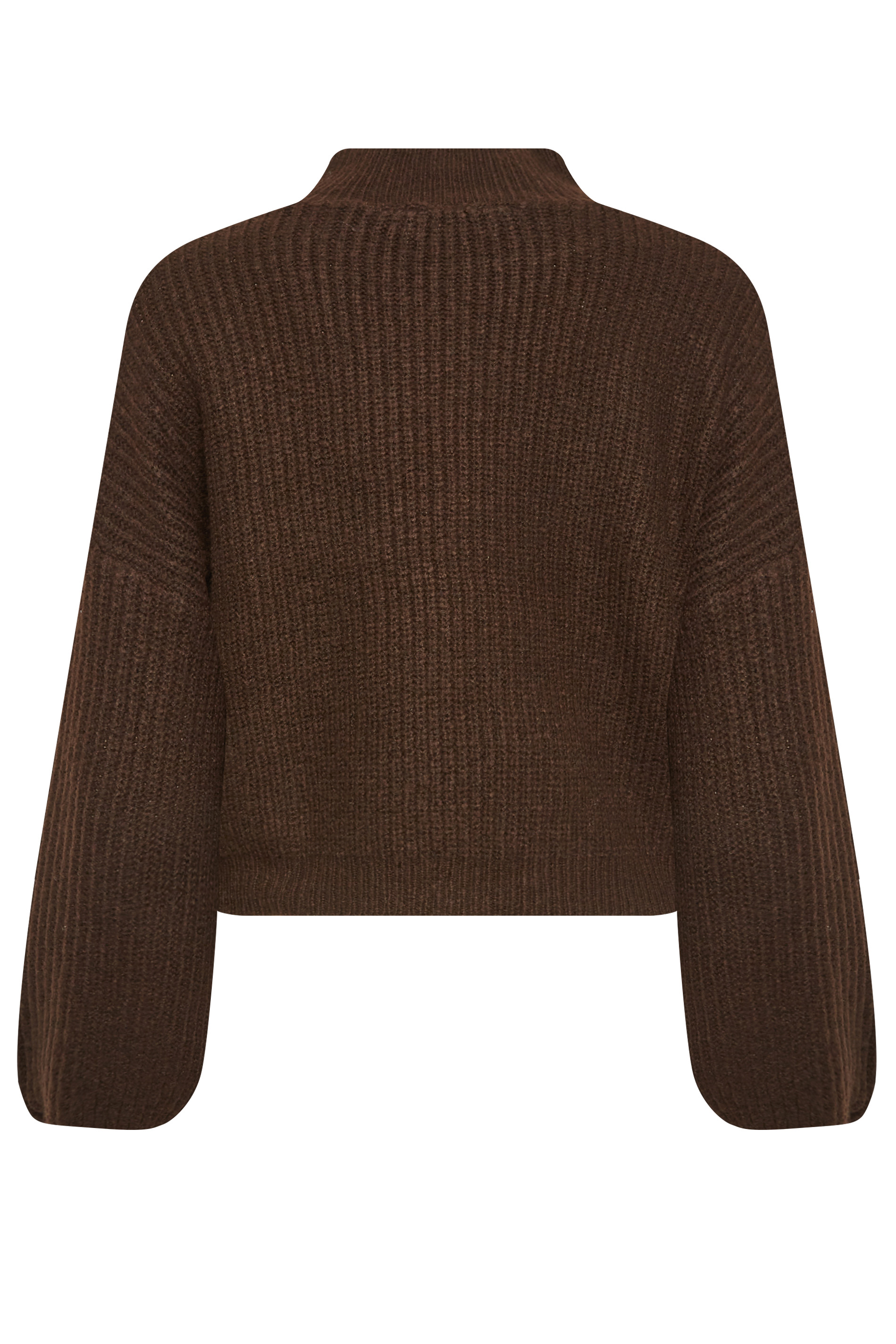 PixieGirl Petite Womens Brown Funnel Neck Jumper | PixieGirl  8