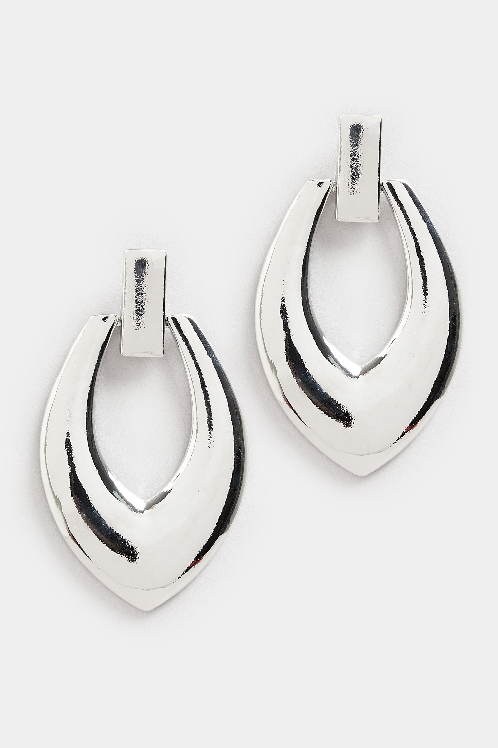 Silver Tone Teardrop Earrings | Yours Clothing 2
