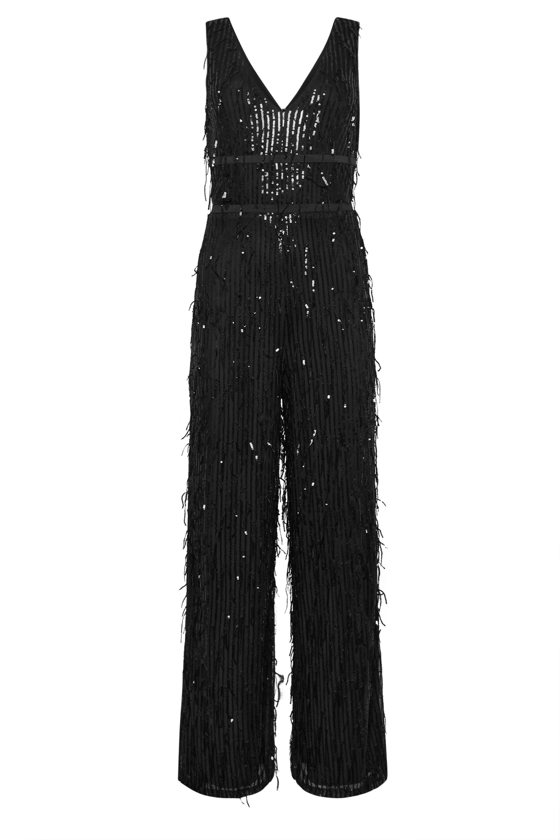 STAR Black Sequin Tassel Jumpsuit | StarByJM 10