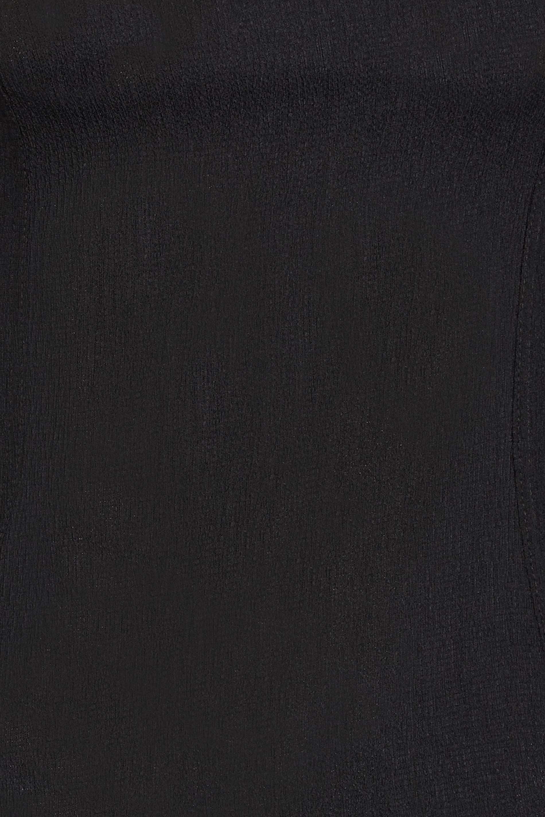 PixieGirl Black Square Neck Long Sleeve Top | PixieGirl  5