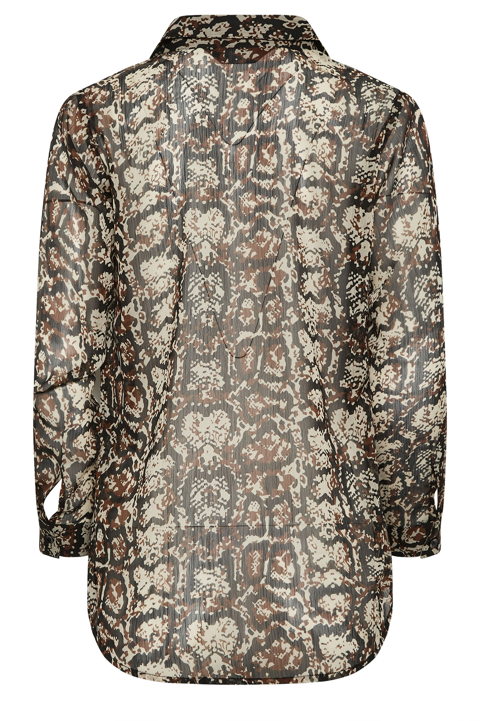 PixieGirl Brown Snake Print Oversized Shirt | PixieGirl 7