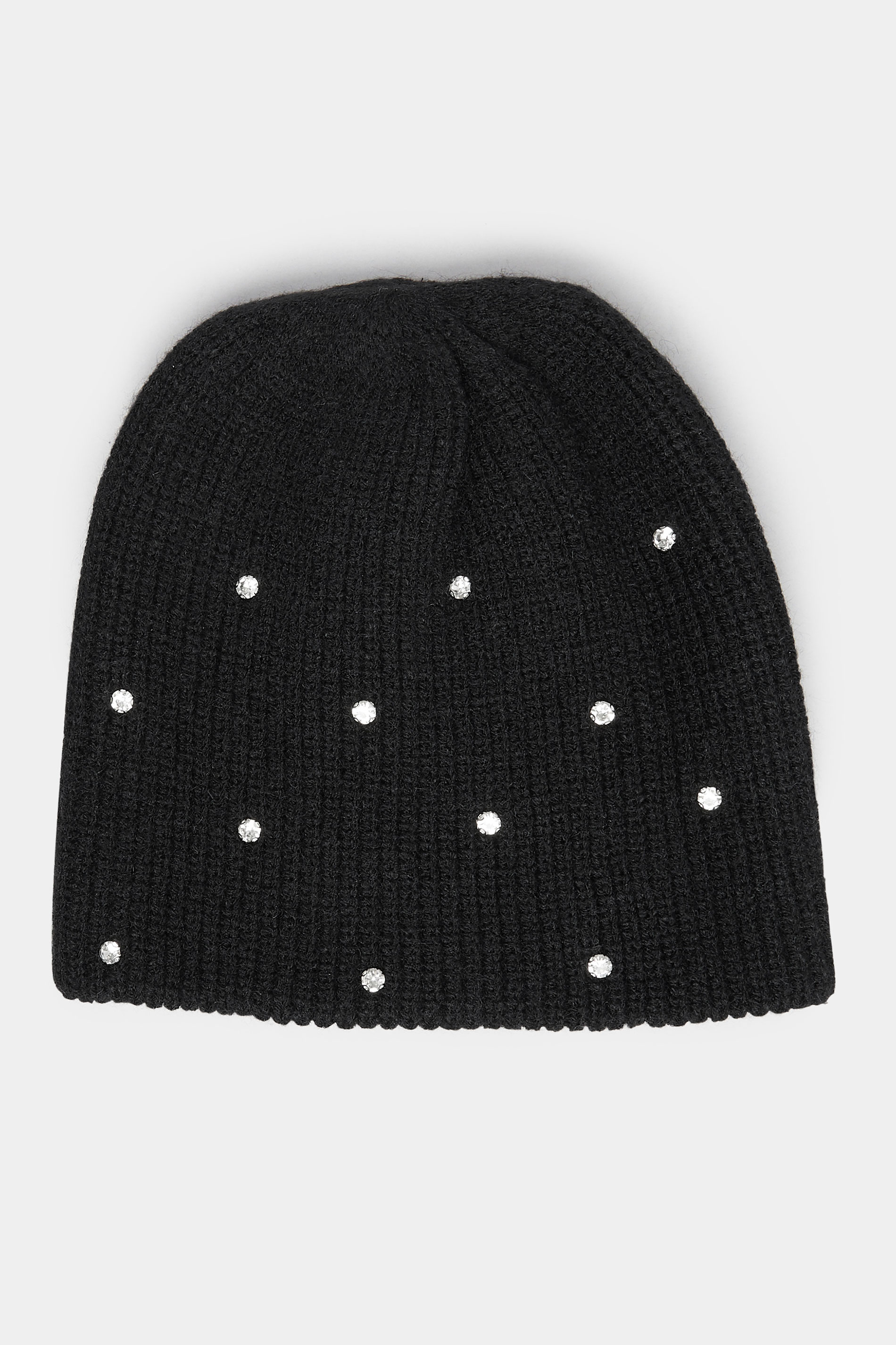 Black Diamante Beanie | Yours Clothing 2