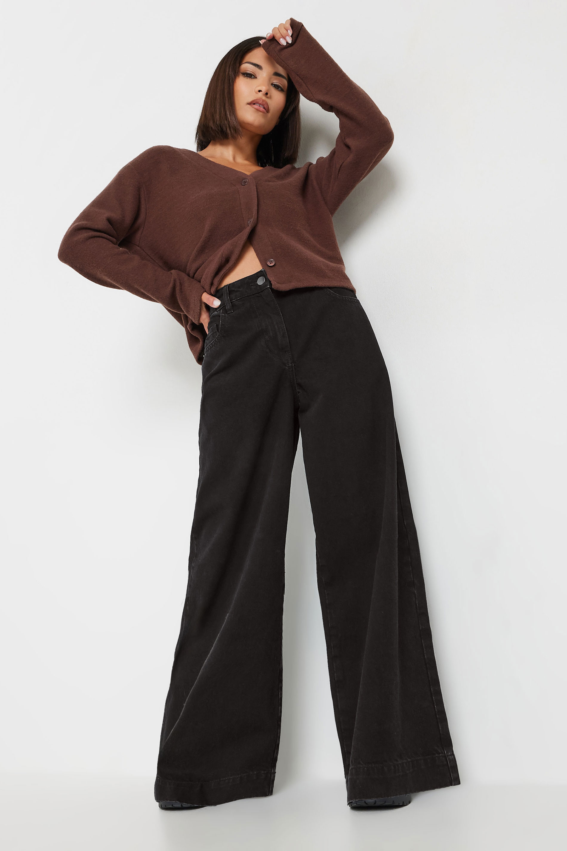 PixieGirl Petite Women's Black Non-Stretch Puddle Jeans | PixieGirl 5