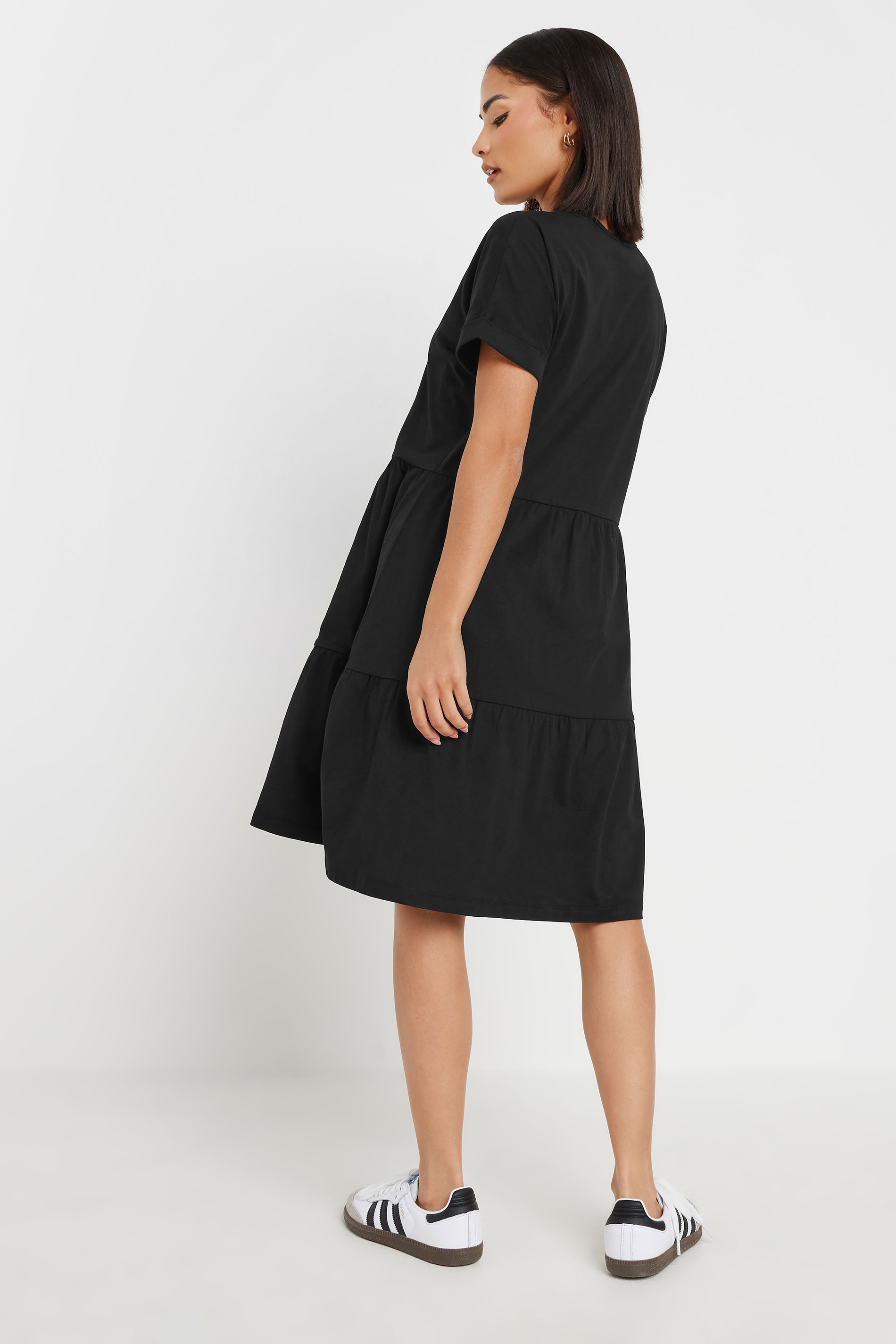 PixieGirl Petite Women's Black Tiered Smock Dress | PixieGirl 3