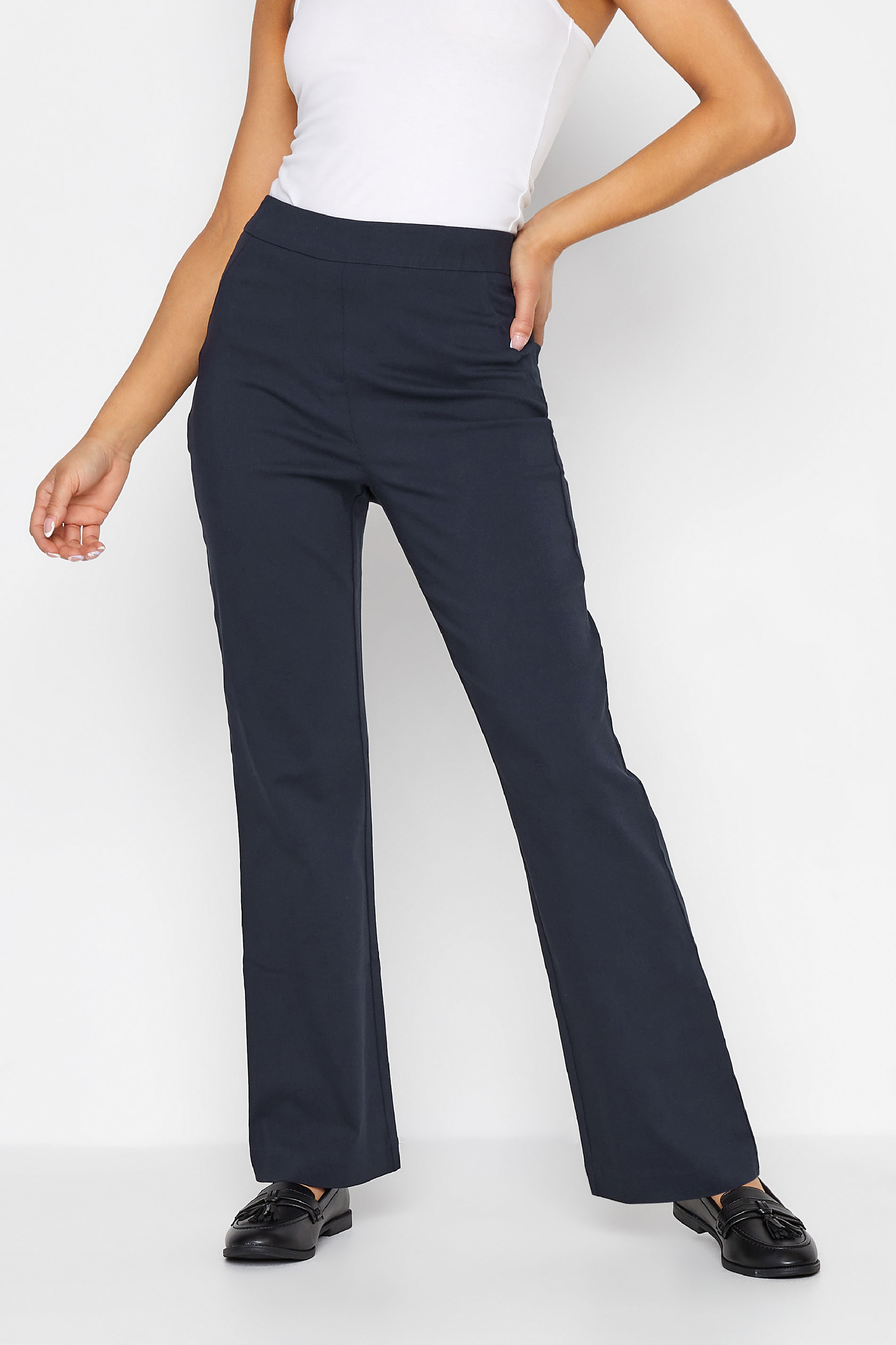 Navy Bootcut Trousers
