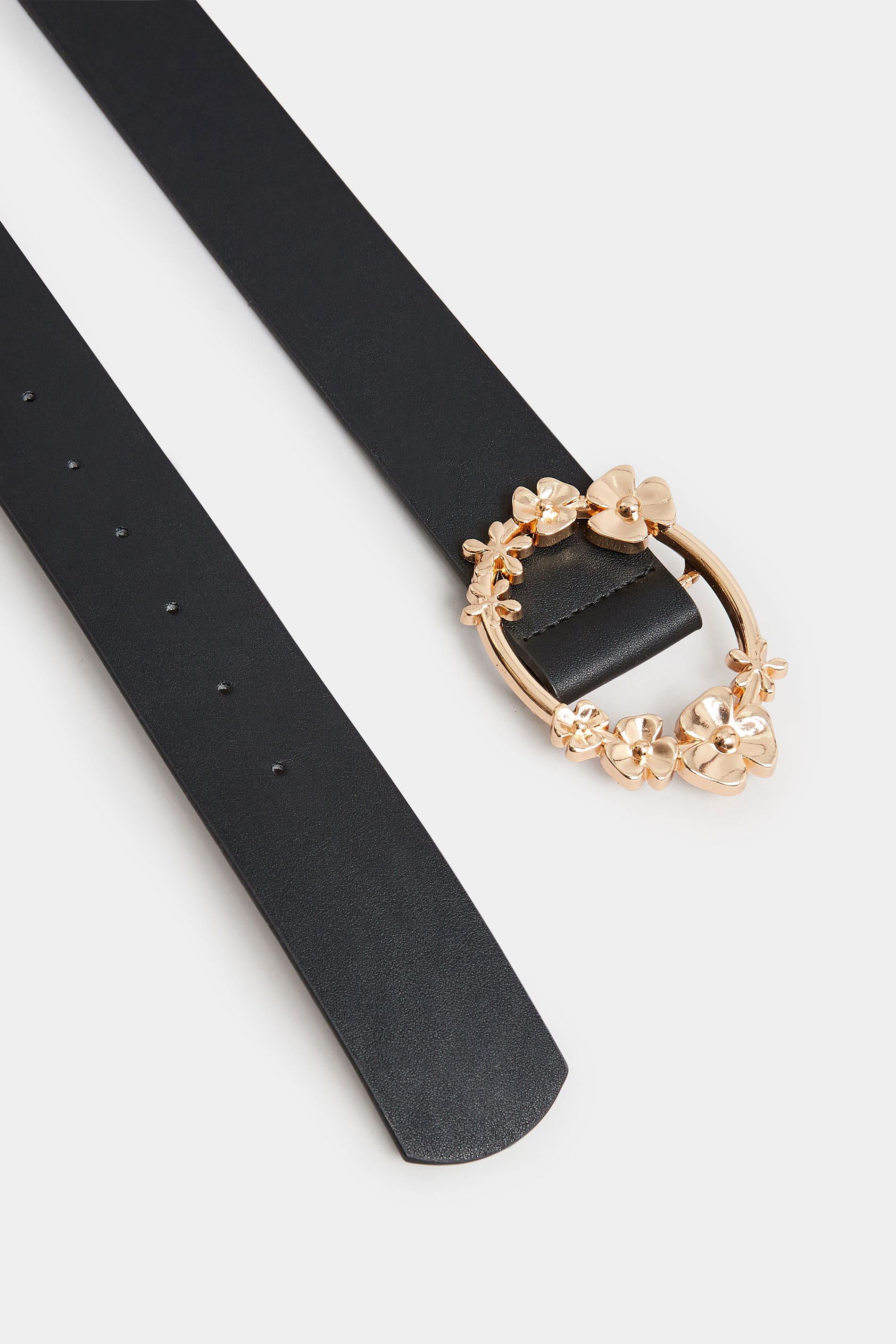 Black Floral Buckle Belt | Yours Clothing 4