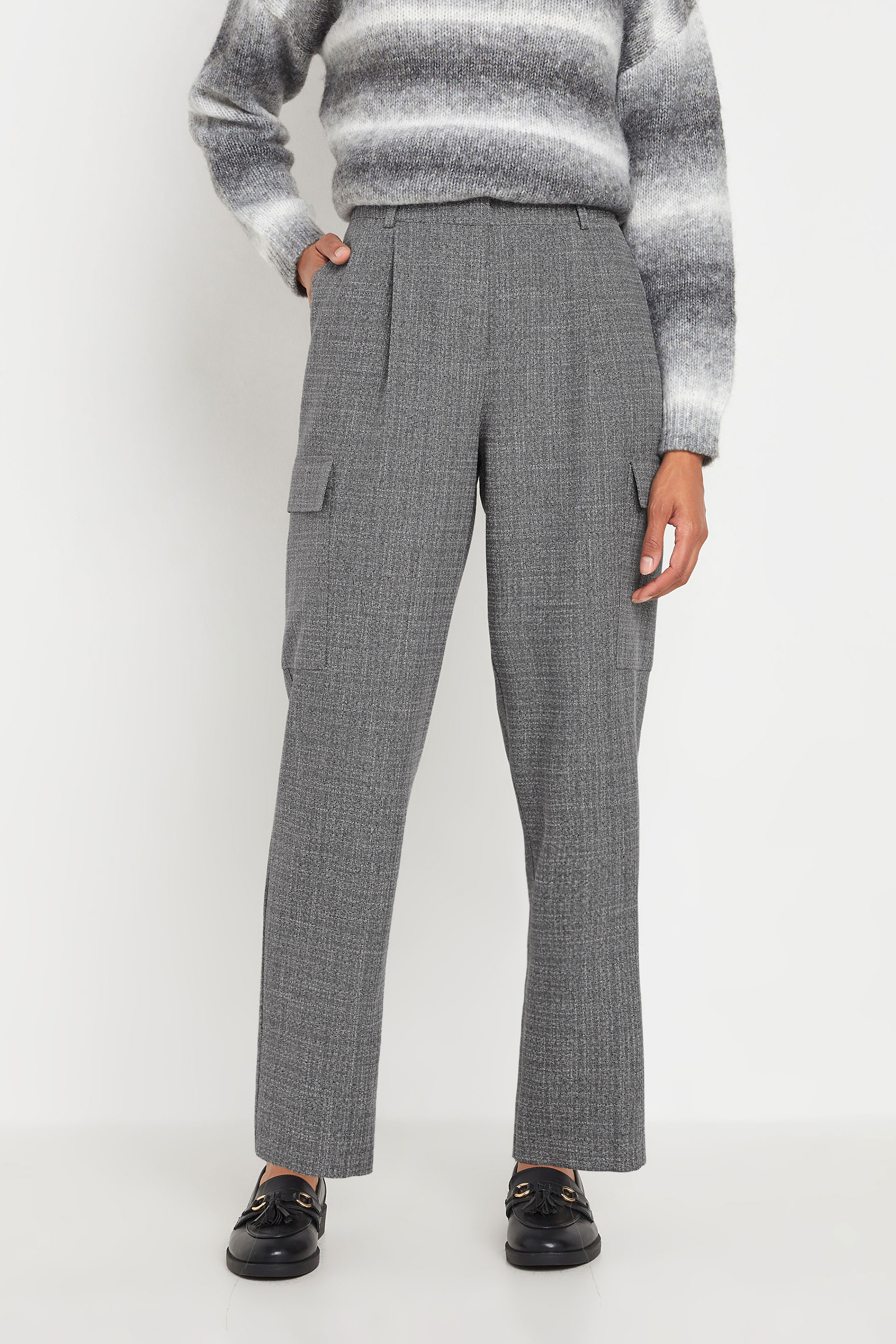 M&Co Grey Textured Cargo Trousers | M&Co 2