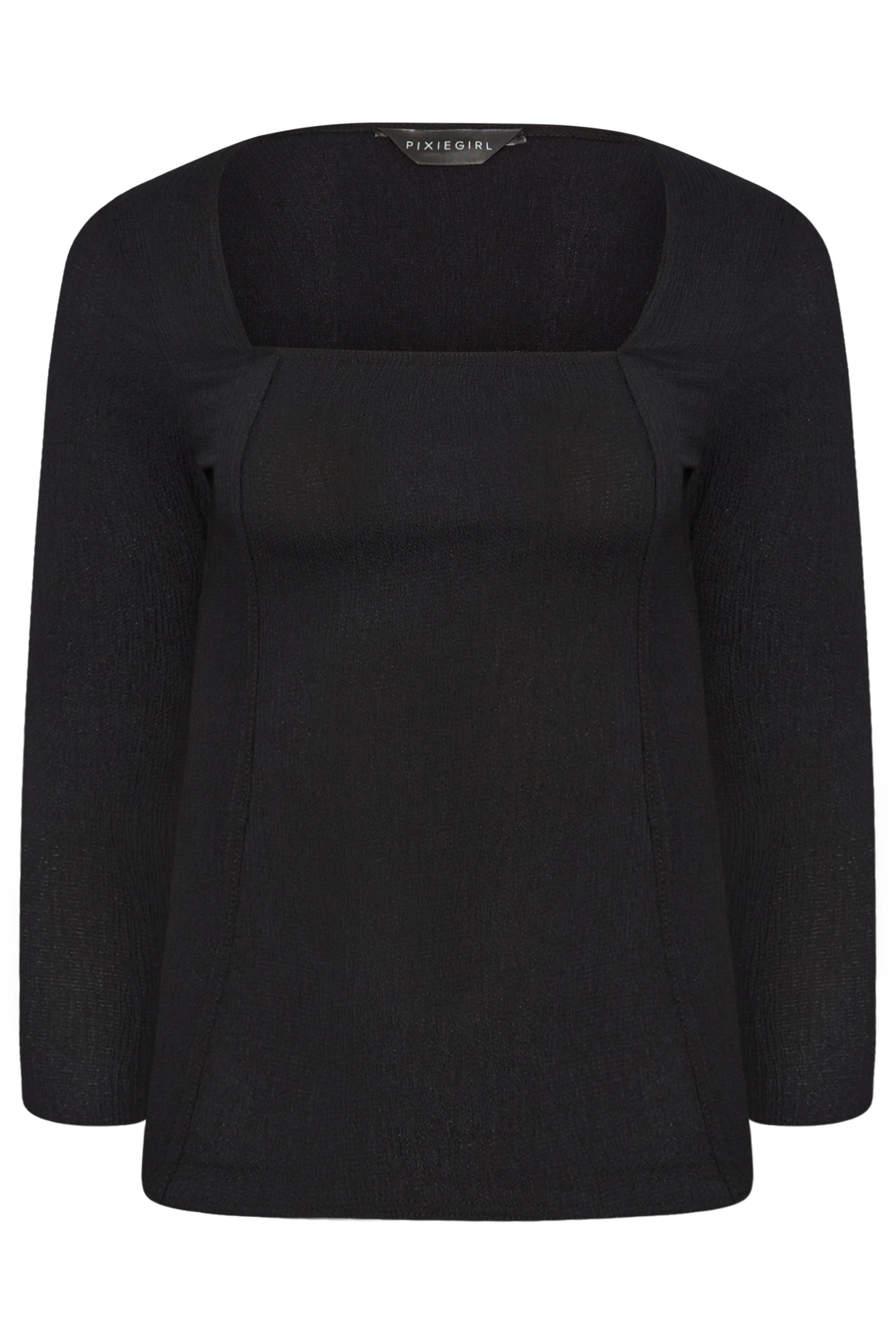 PixieGirl 2 PACK Black & Khaki Green Spot Print Square Neck Tops | PixieGirl 12